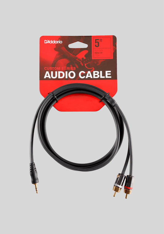 Cable de audio estéreo RCA a miniplug 1,52 metros - Daddario Custom Series