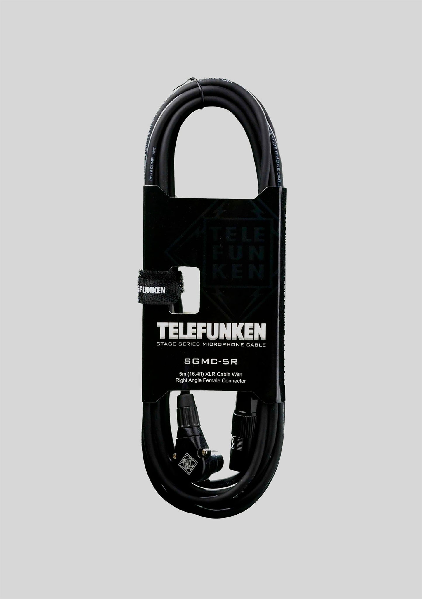 Cable micrófono Telefunken SGMC-5R XLR recto a ángulo (5 metros)