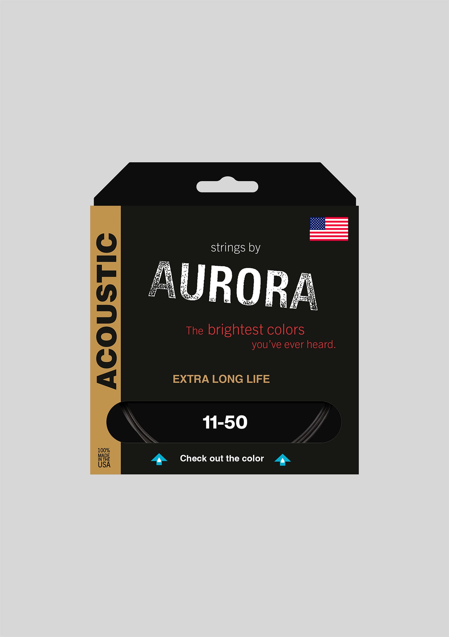 Cuerda Guitarra Acústica Aurora 11-50 Black
