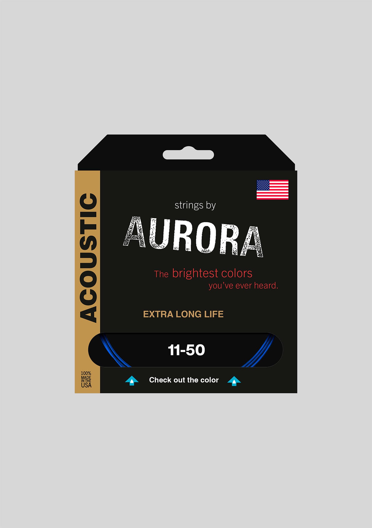 Cuerda Guitarra Acústica Aurora 11-50 Blue