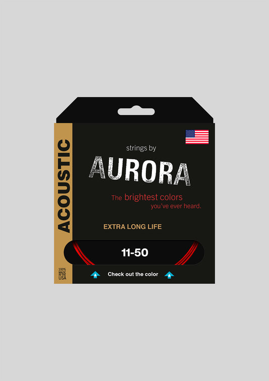 Cuerda Guitarra Acústica Aurora 11-50 Red
