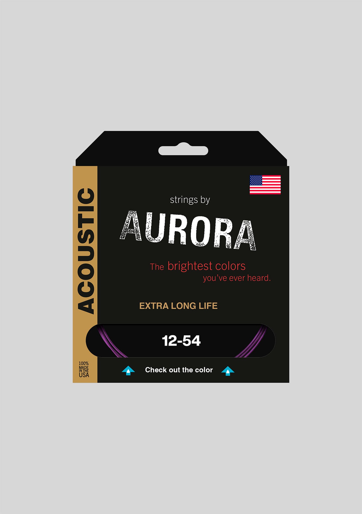 Cuerda Guitarra Acústica Aurora 12-54 Purple