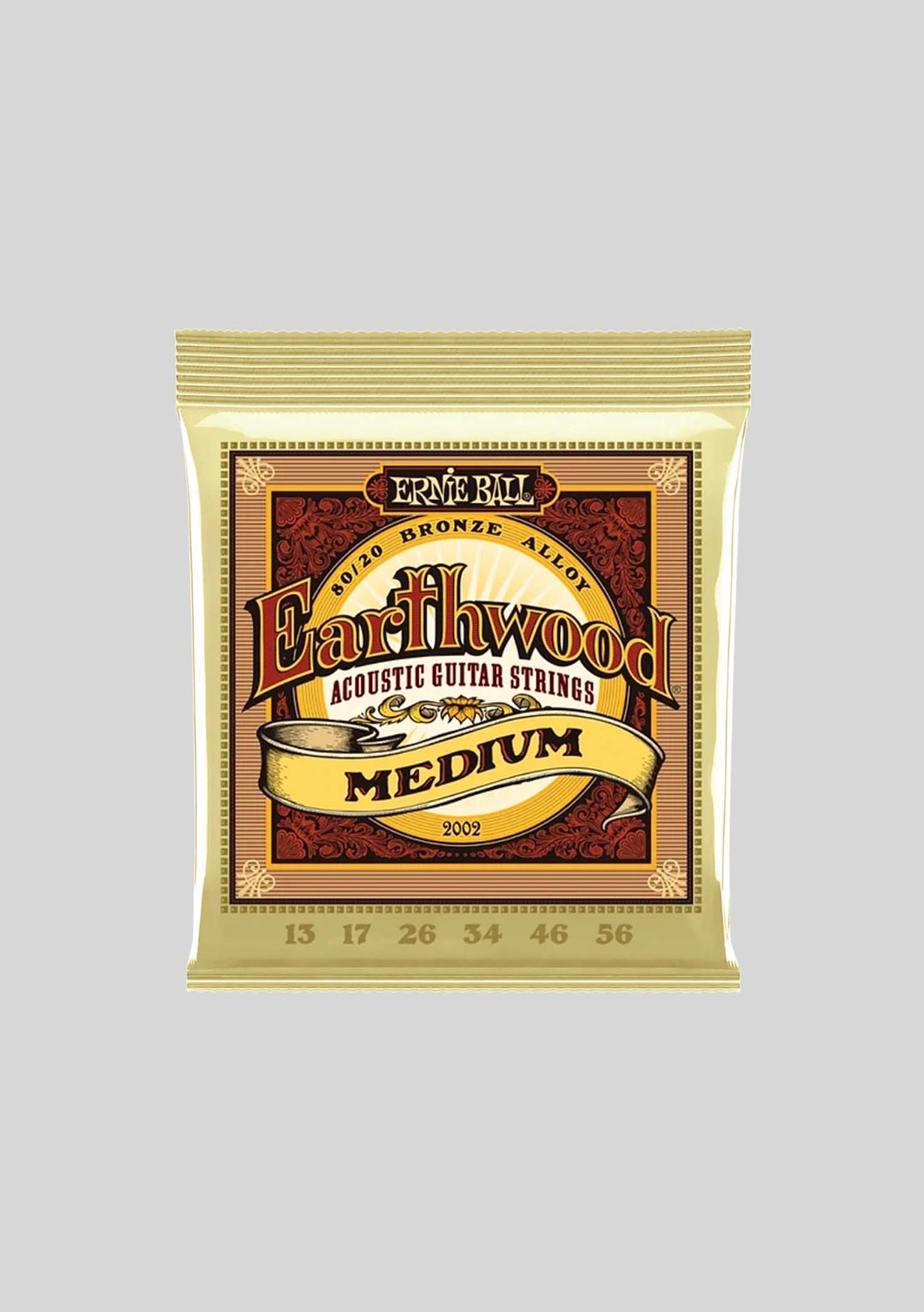 Cuerdas guitarra acústica Ernie Ball Earthwood Medium 13-56 80/20 Bronze P02002
