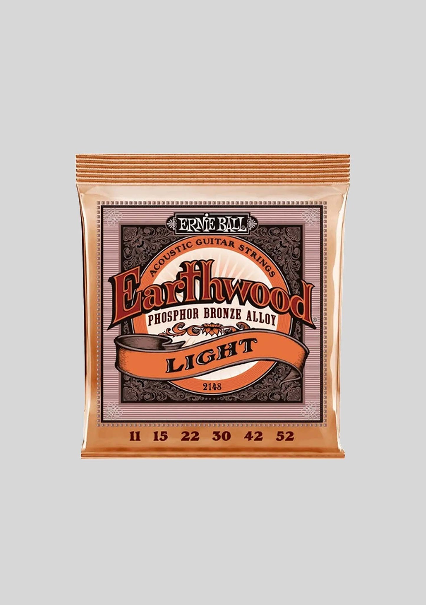 Cuerdas guitarra acústica Ernie Ball Earthwood Phosphore Bronze Light 11-52 P02148