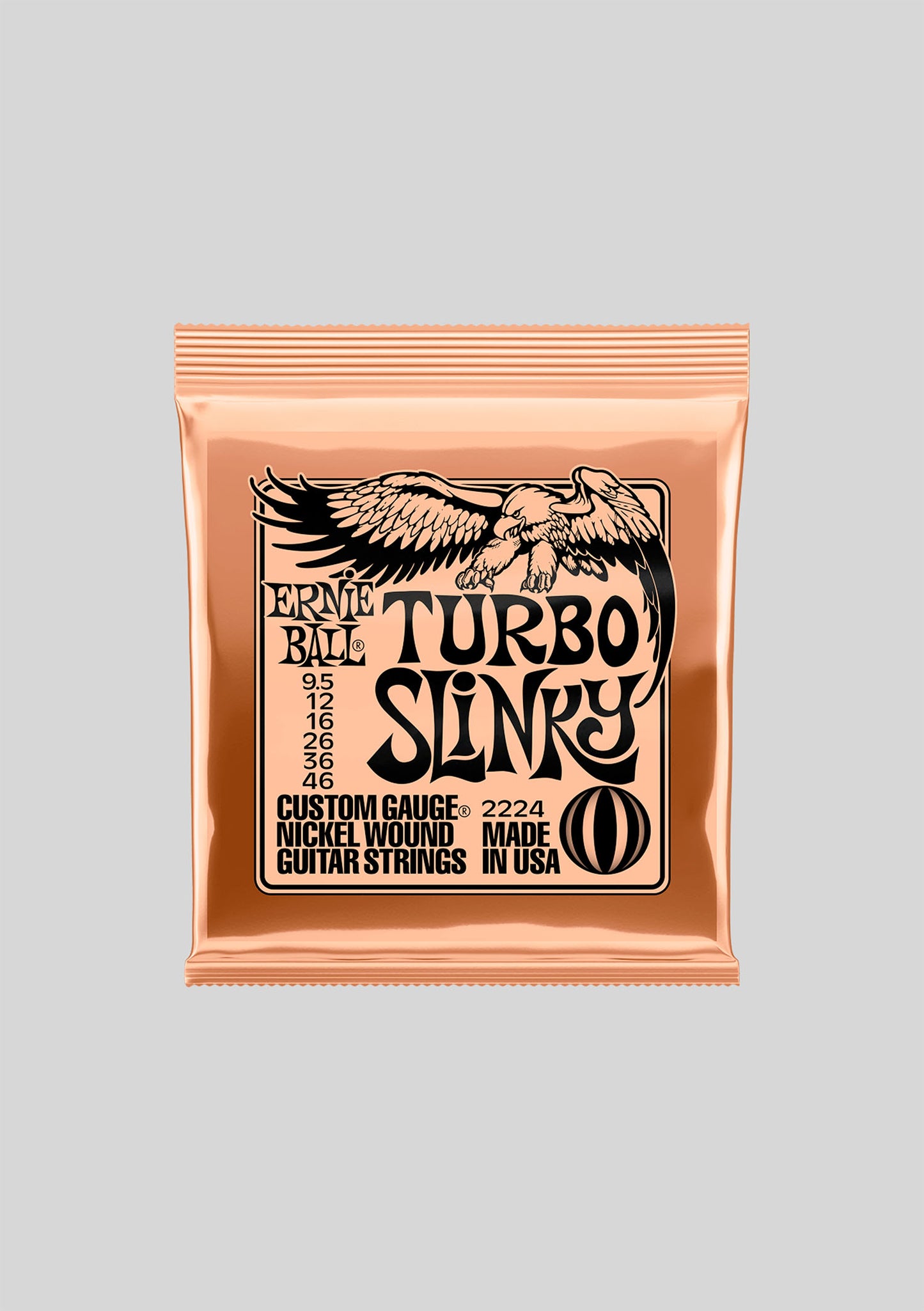 Cuerdas guitarra eléctrica Ernie Ball Turbo Slinky Nickel Wound 9.5-46 P02224