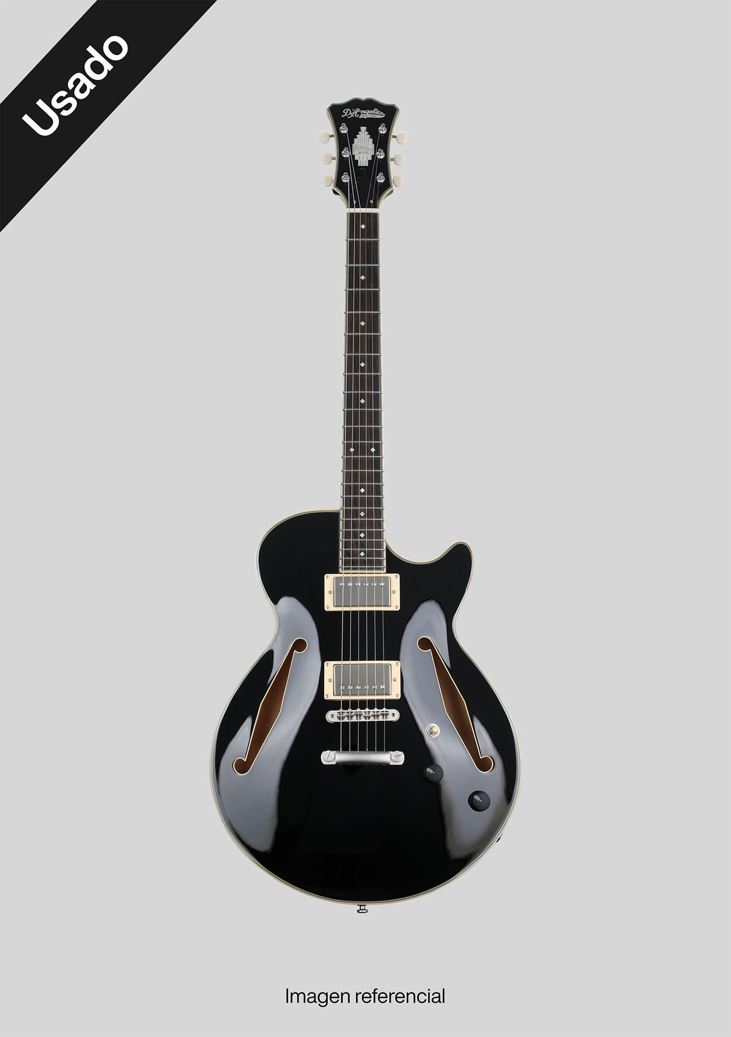 D'angelico Excel Series SS Tour Negro usada año 2022 (incluye funda) - Guitarra eléctrica