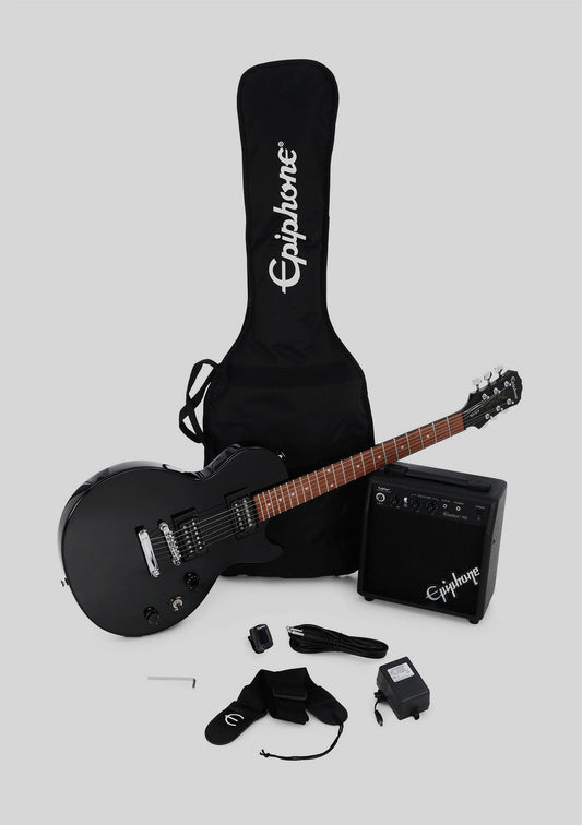 Epiphone Les Paul Player Ebony pack (guitarra + amplificador + funda + accesorios) - Guitarra eléctrica