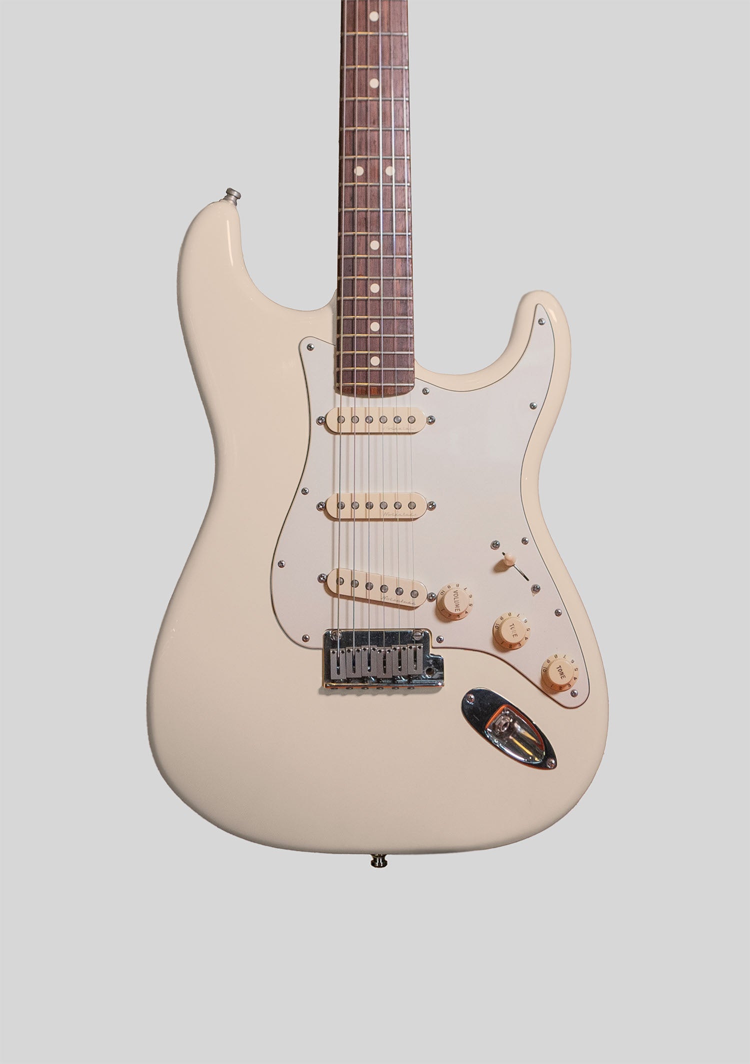 Fender Jeff Beck Stratocaster 2016 usada en Olympic White. Sonido