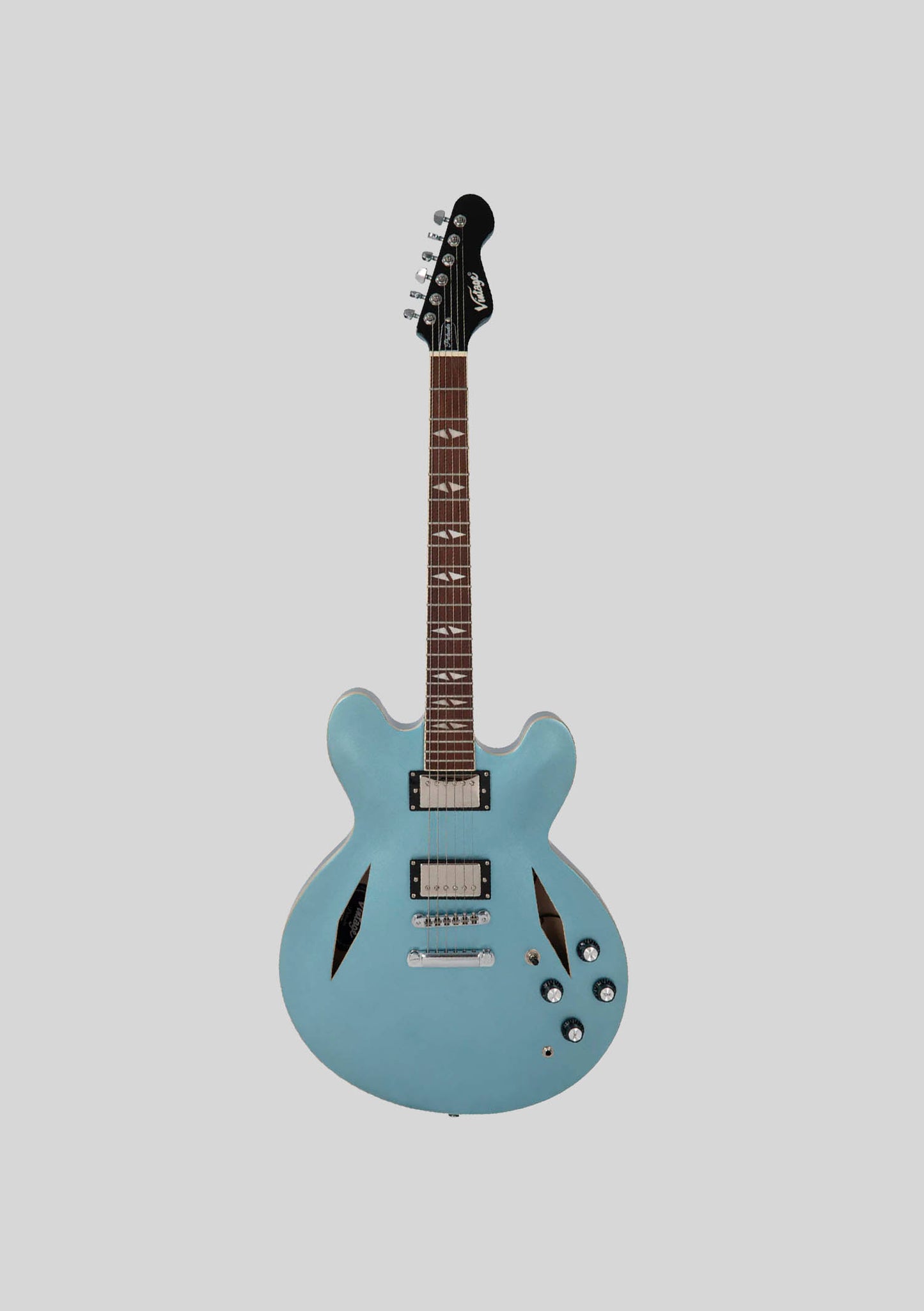 Vintage VSA550 - Semi Hollow Gun Hill Blue - Guitarra eléctrica