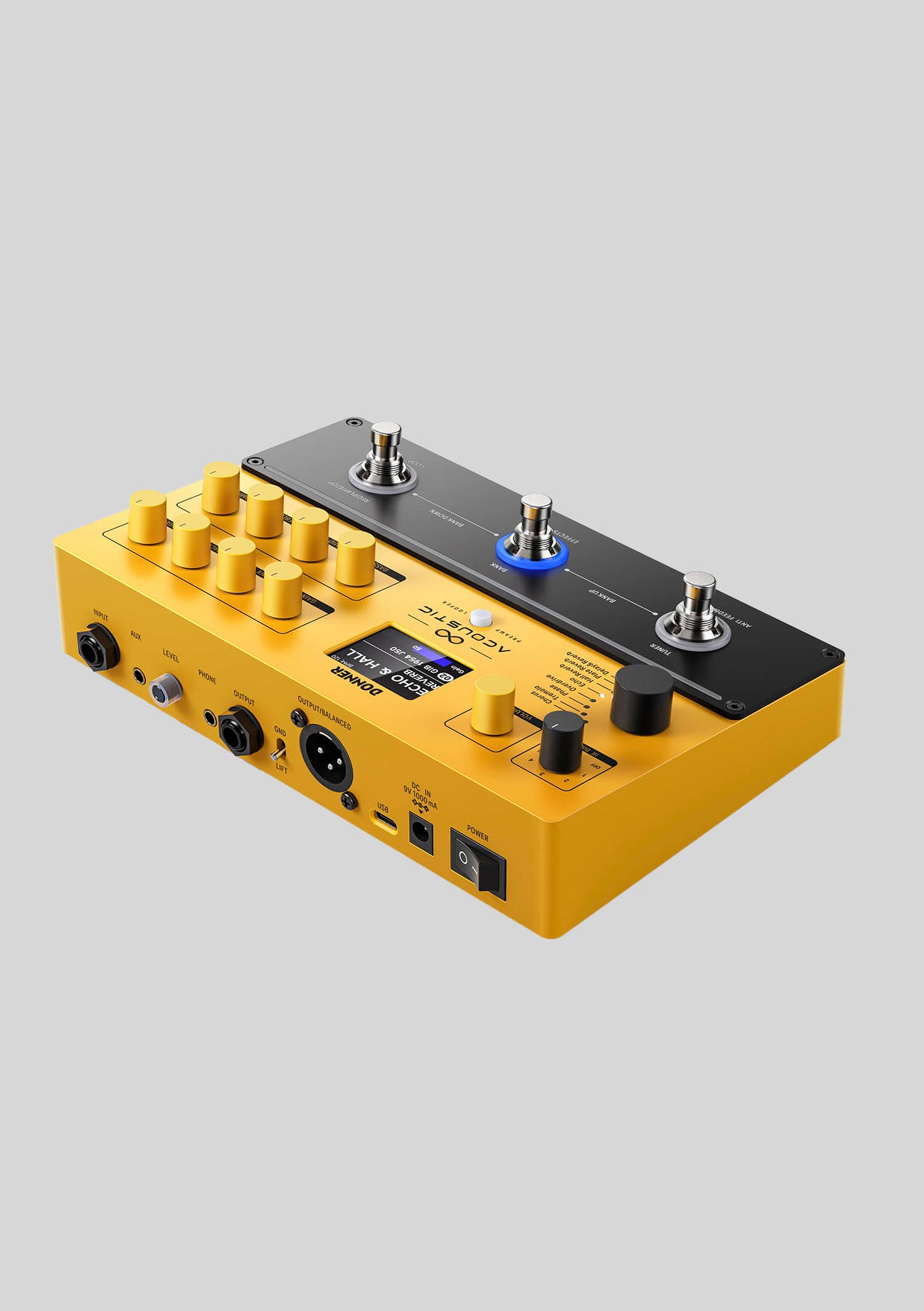 Preamplificador y Looper para guitarra Donner 'Acoustic Preamp Loop'