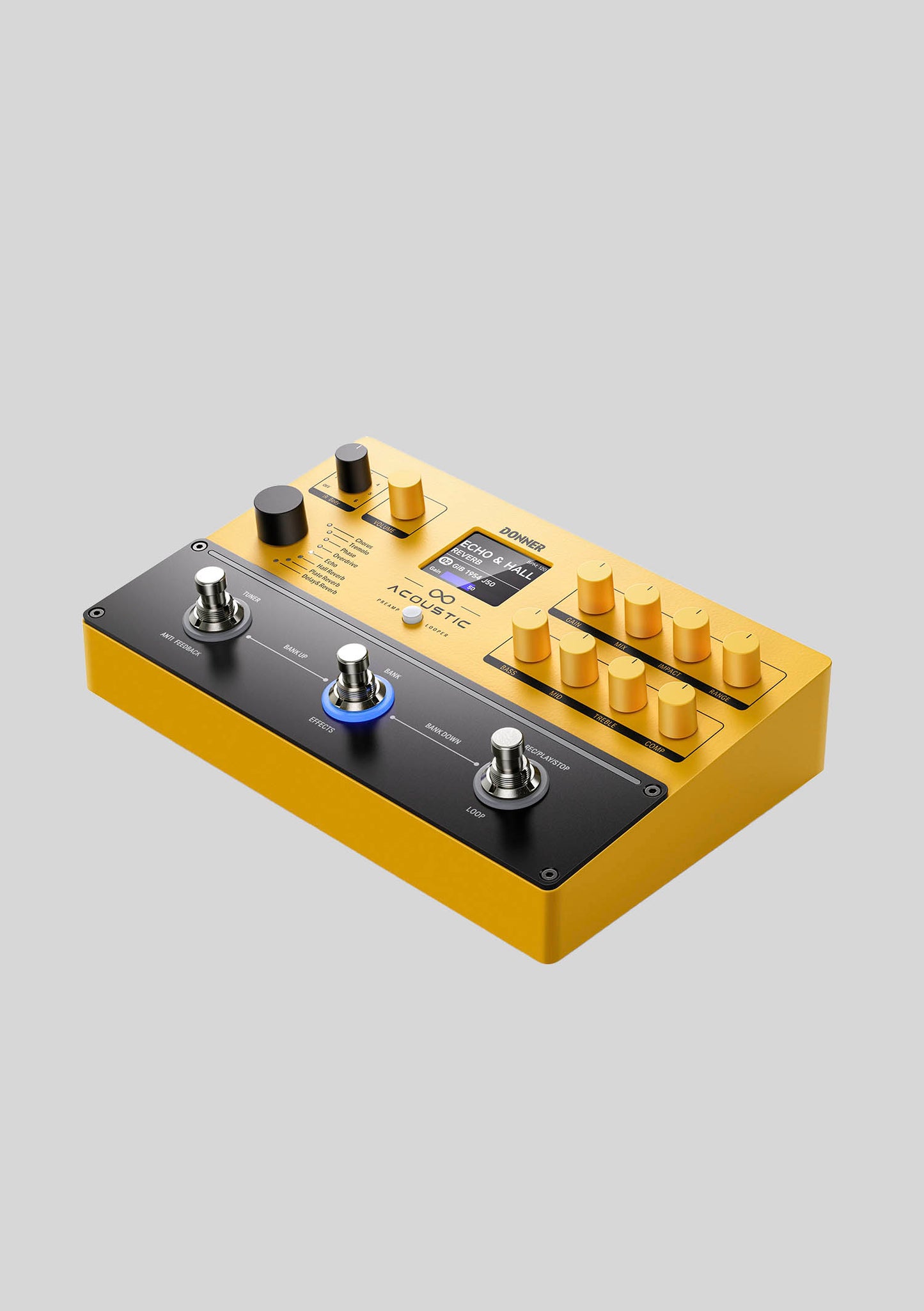 Preamplificador y Looper para guitarra Donner 'Acoustic Preamp Loop'