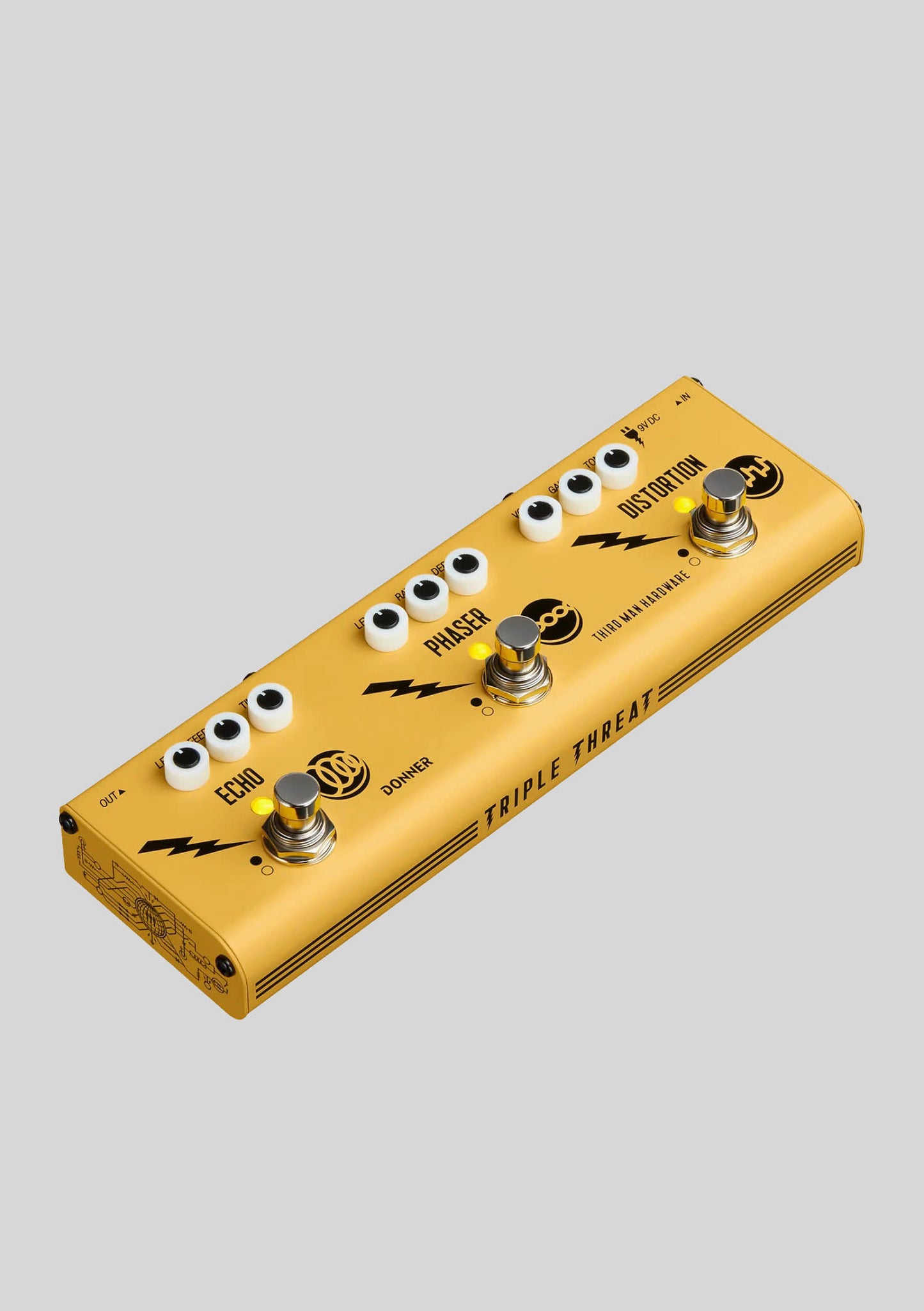 Pedal de triple FX Donner 'Triple Threat'