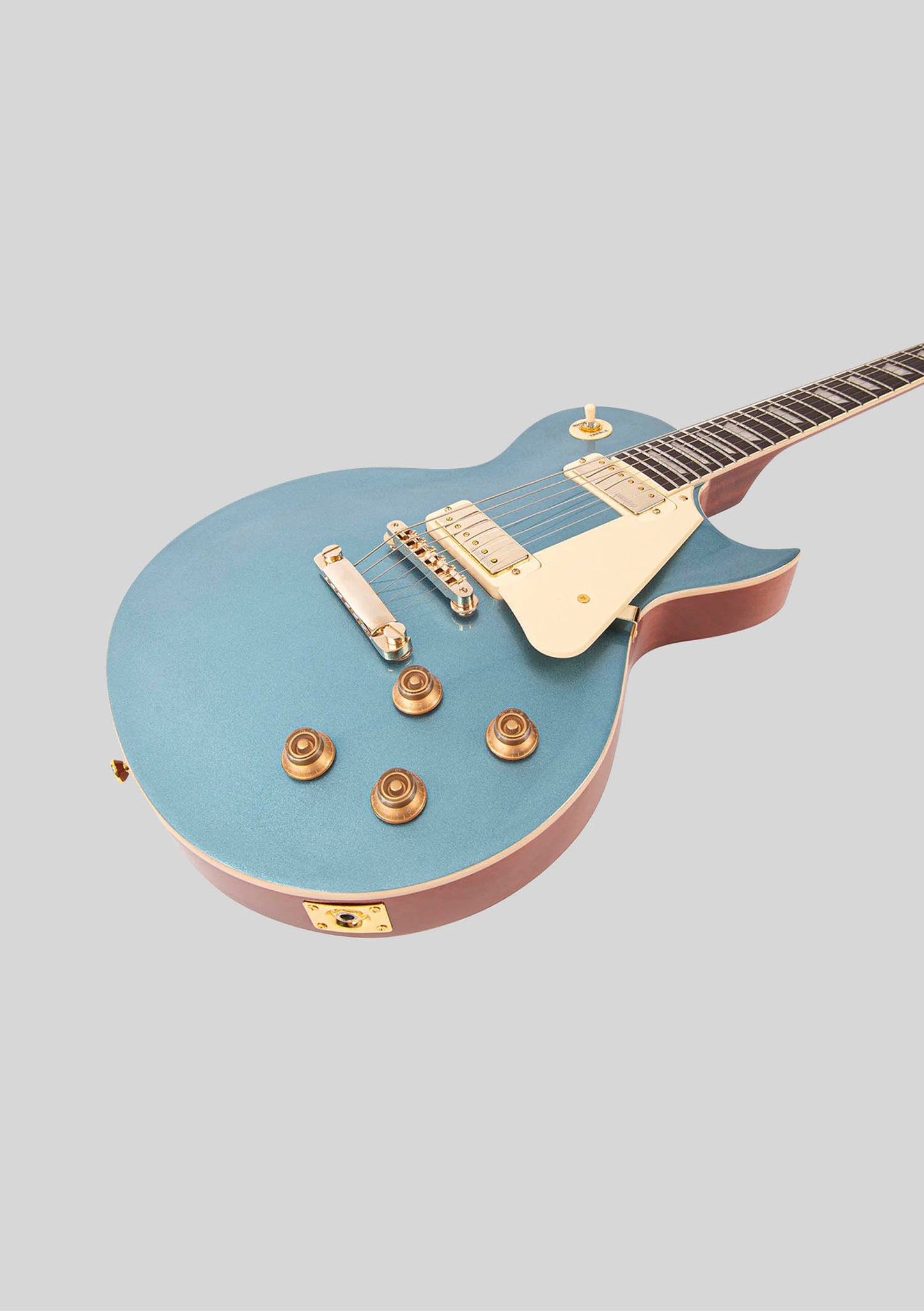 Vintage V100 Mini HB Les Paul - Gun Hill Blue - Guitarra eléctrica