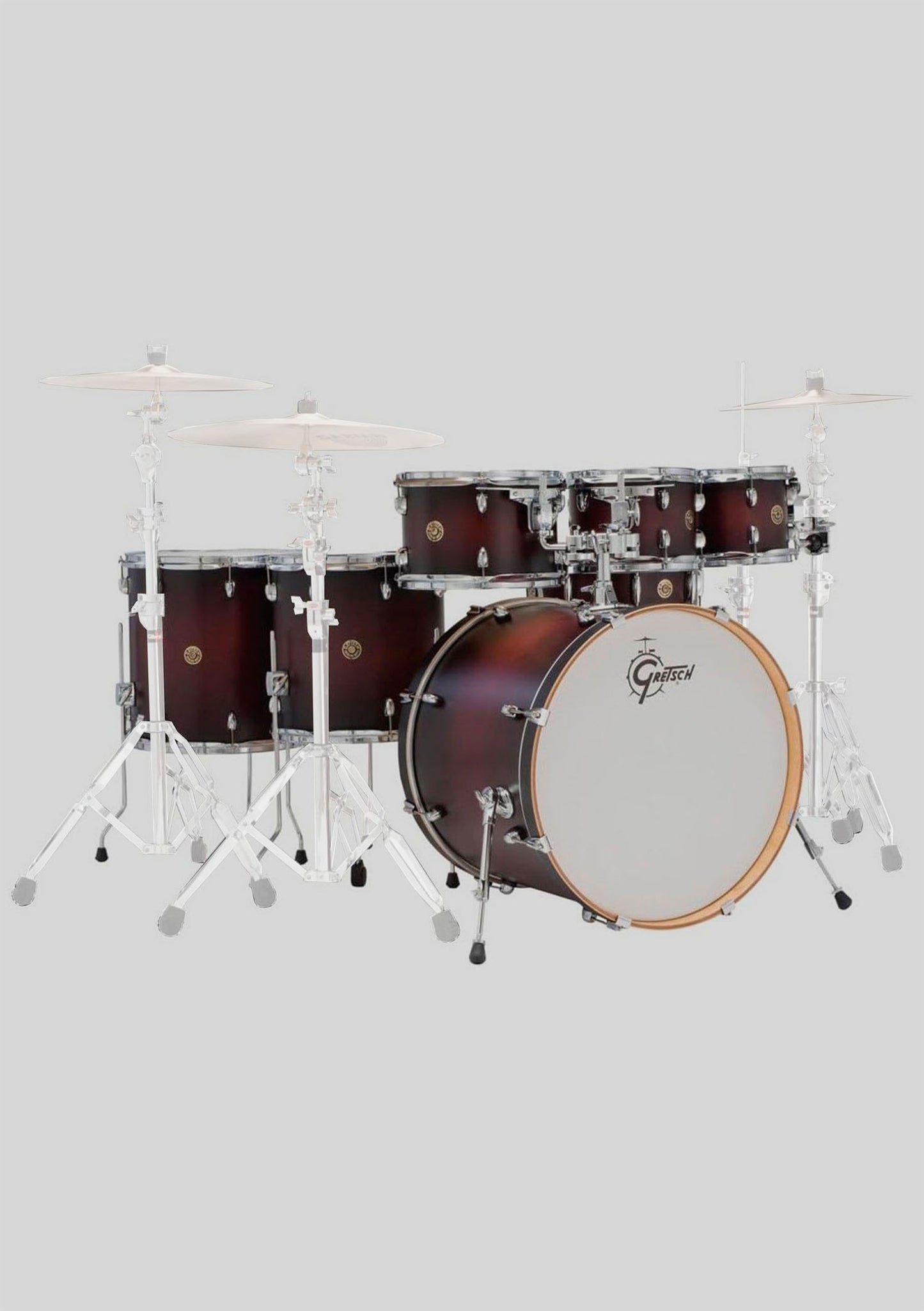 Gretsch catalina maple 8,10,12,14,16,22,14x6 satin deep cherry burst - Batería acústica