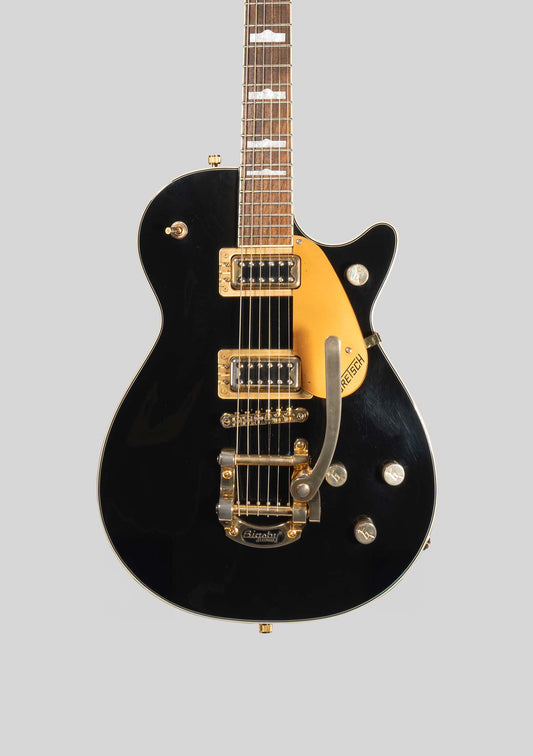 Gretsch G5435T-G Limited Electromatic Pro Jet with Bigsby In Black Gold Hardware usada año 2016 (incluye funda) - Guitarra eléctrica