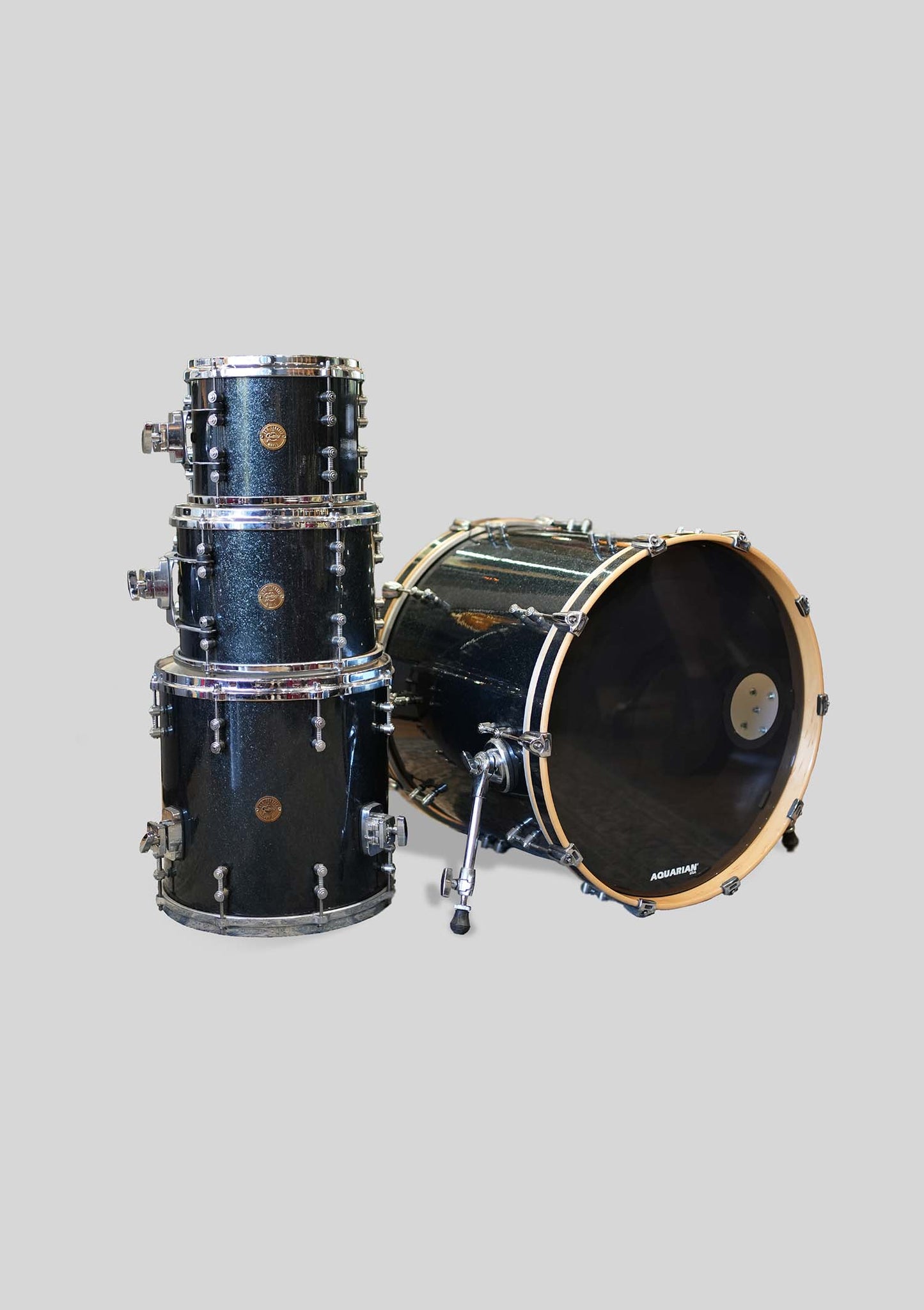 Gretsch Drums New Classic Black Galaxy Sparkle 22-10-12-14 (usado) Shell Pack - Batería acústica