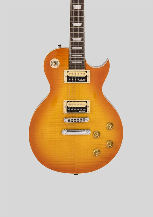 Vintage V100 Les Paul - Flamed Maple - Thru Honeyburst - Guitarra eléctrica
