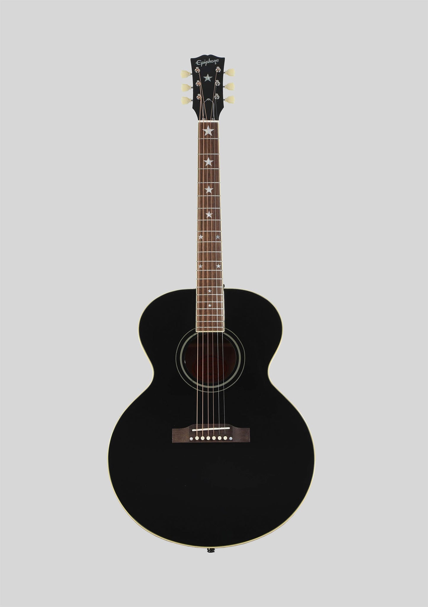 Epiphone J-180 LS Inspired by Gibson - Ebony - nueva año 2025 - Guitarra electroacústica