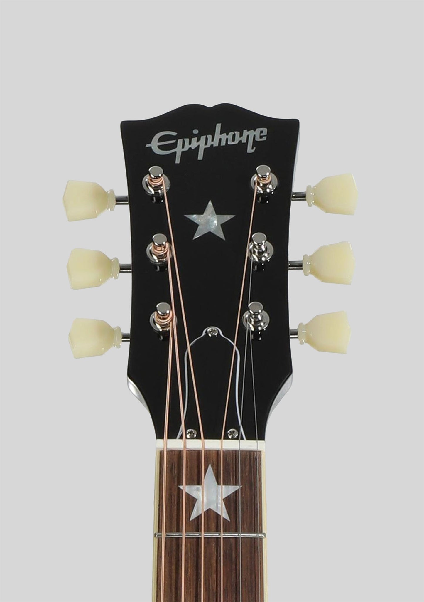 Epiphone J-180 LS Inspired by Gibson - Ebony - nueva año 2025 - Guitarra electroacústica