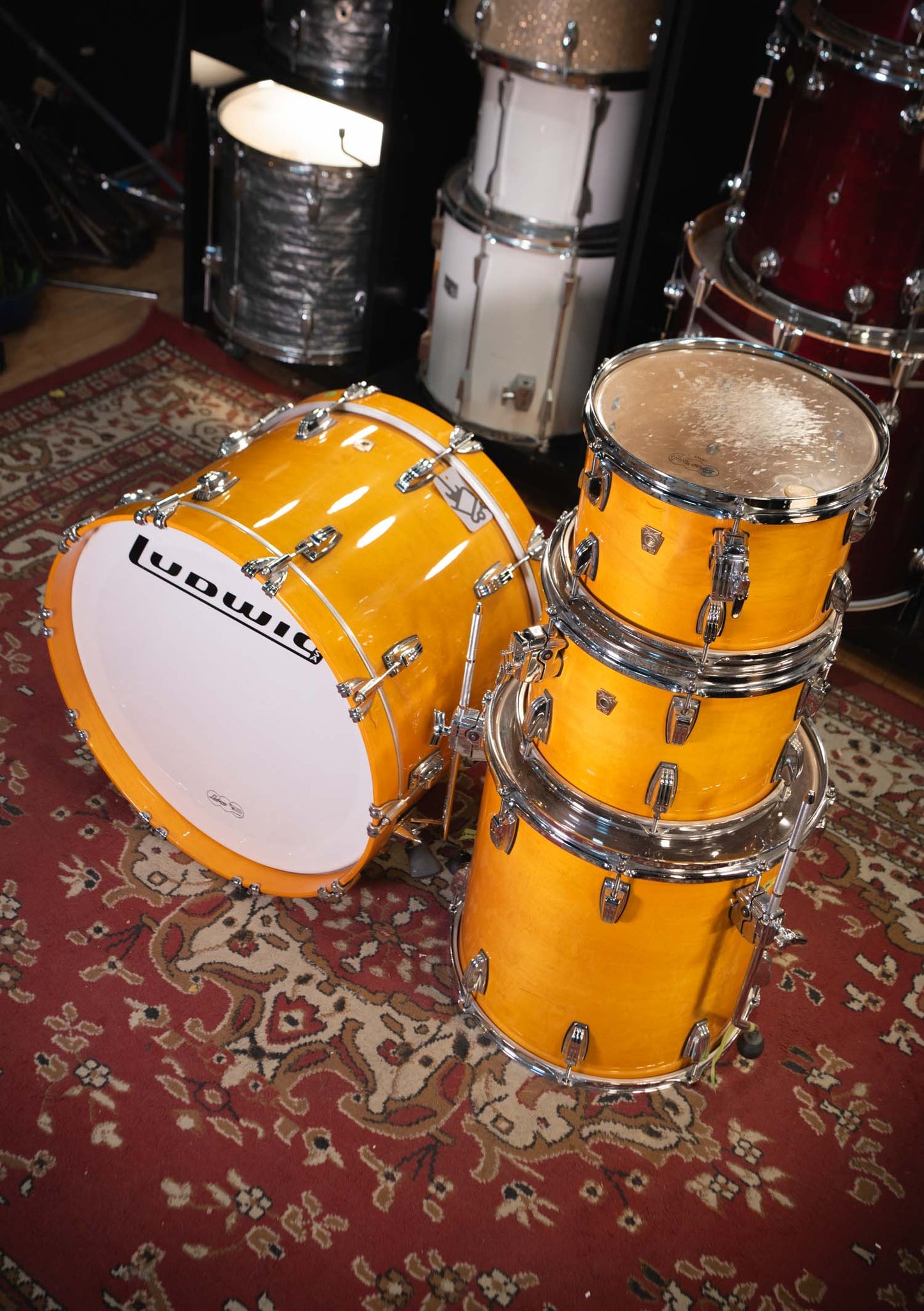 Ludwig Classic Maple usada 22, 12, 13, 16 Shell Pack - Batería acústica