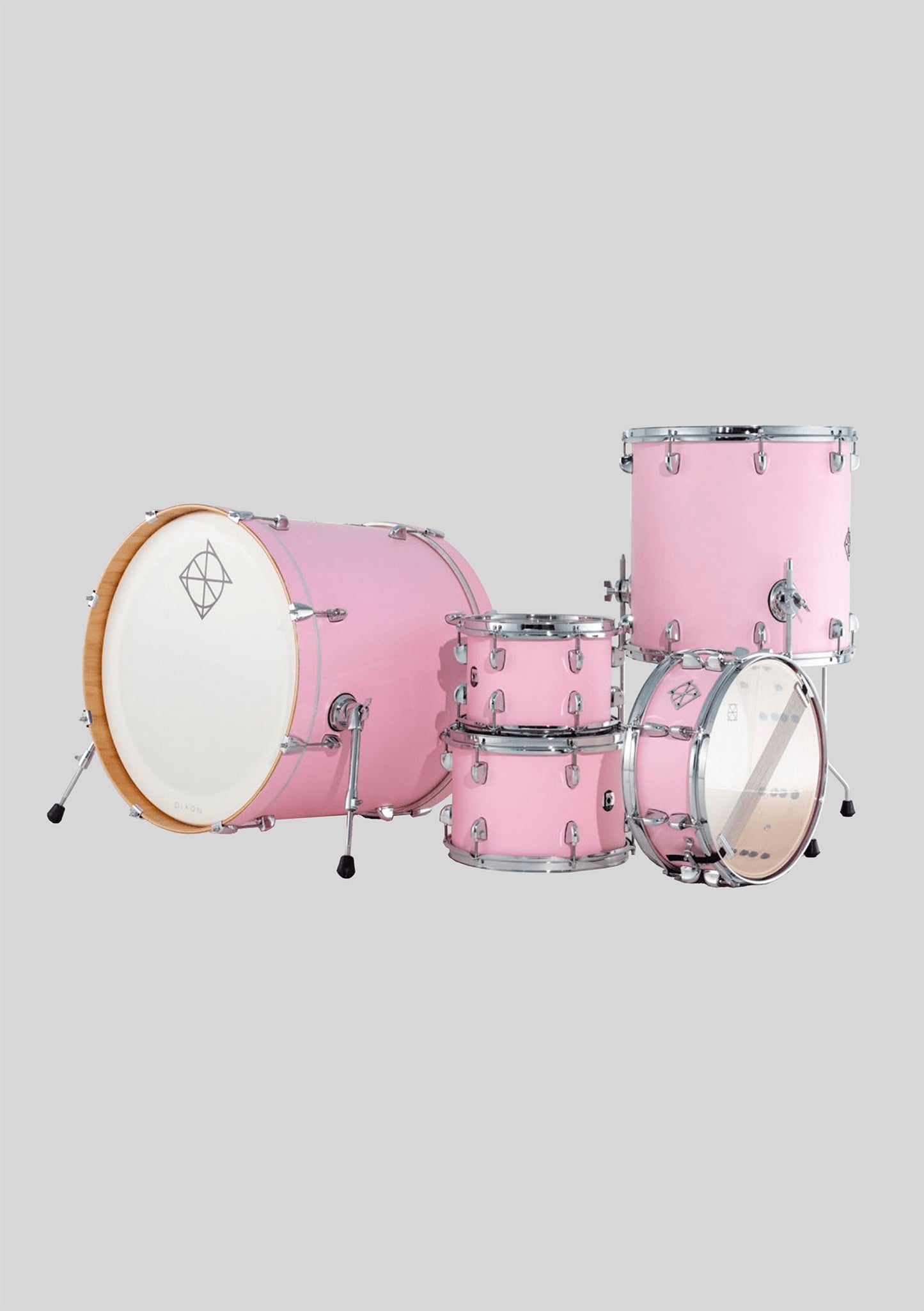 Dixon fuse maple gloss party pink 10,12,16,22,14x6,5 + timbal 14 de regalo - Batería acústica