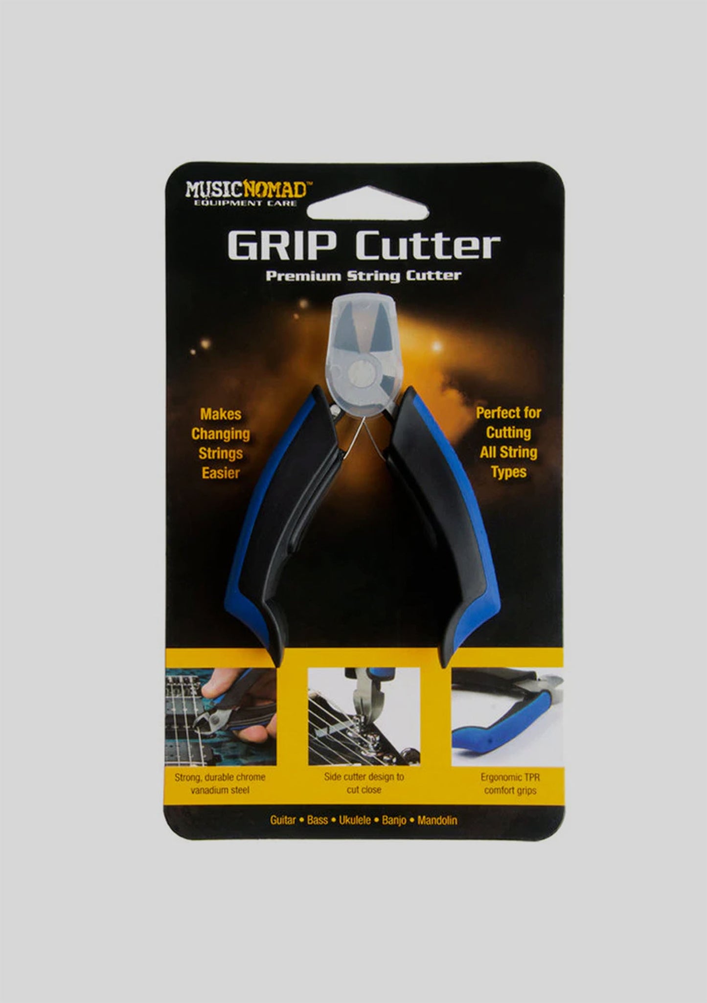 Cortador premium de cuerdas MusicNomad GRIP Cutter - String Cutter with Sheath MN226