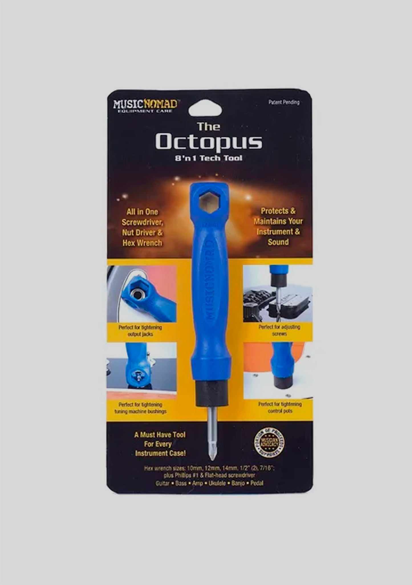Multi herramienta 8 en 1 MusicNomad The Octopus 8 'n 1 Tech Tool MN227