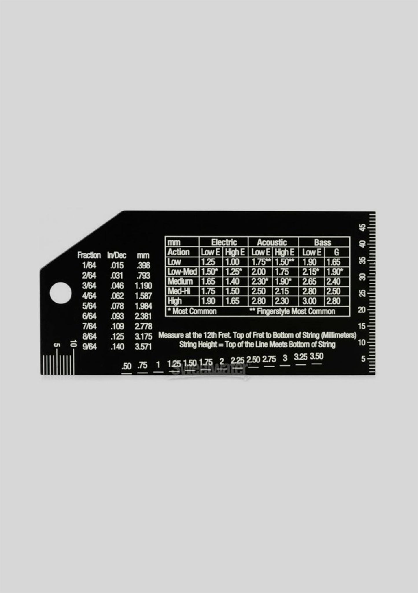 Regla medición de acción MusicNomad Precision String Action Gauge MN602