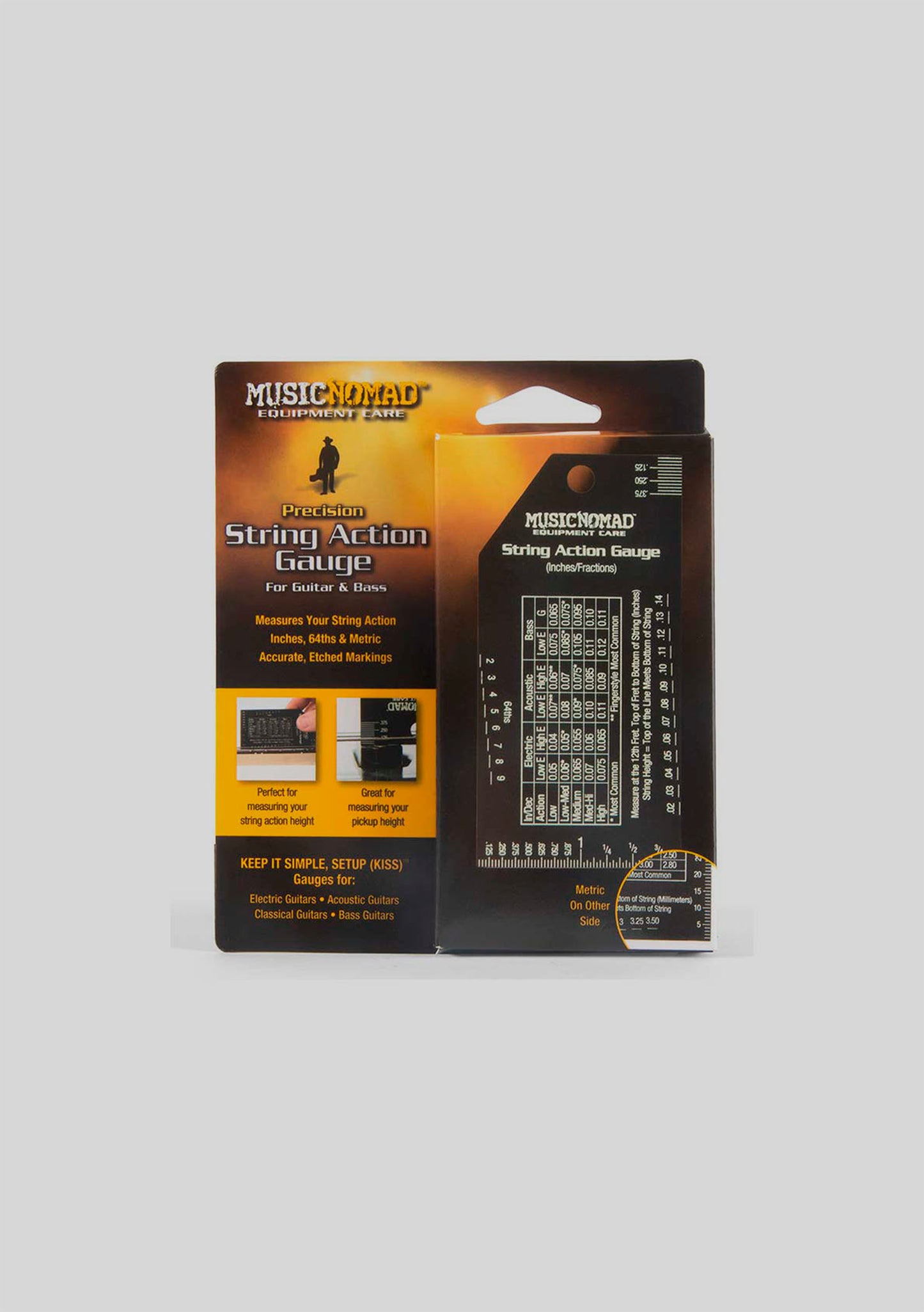 Regla medición de acción MusicNomad Precision String Action Gauge MN602