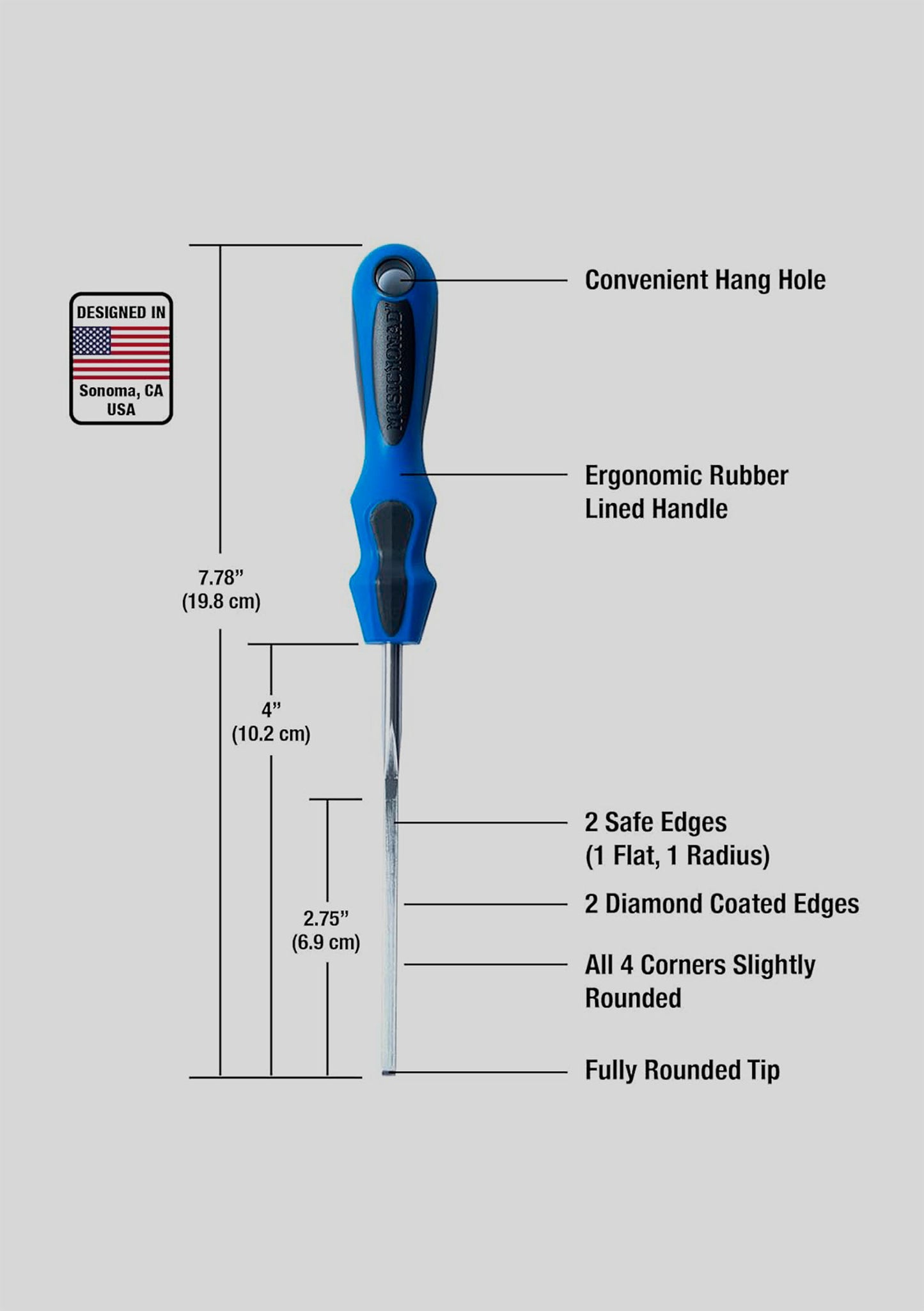Lima para trastes MusicNomad Fret End Dressing File (E-File) MN830