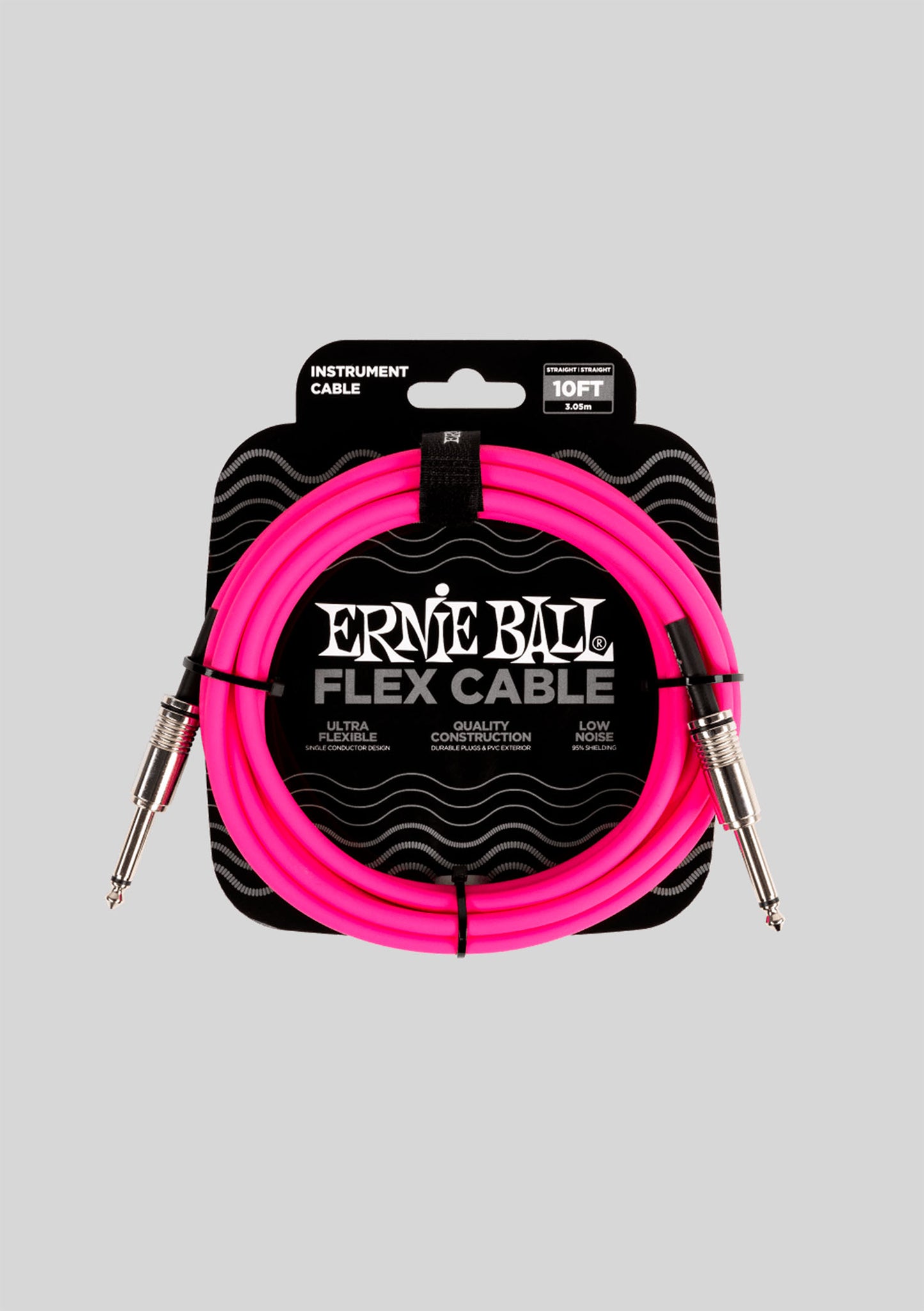 Cable de instrumento Ernie Ball de 3 metros color rosado P06413