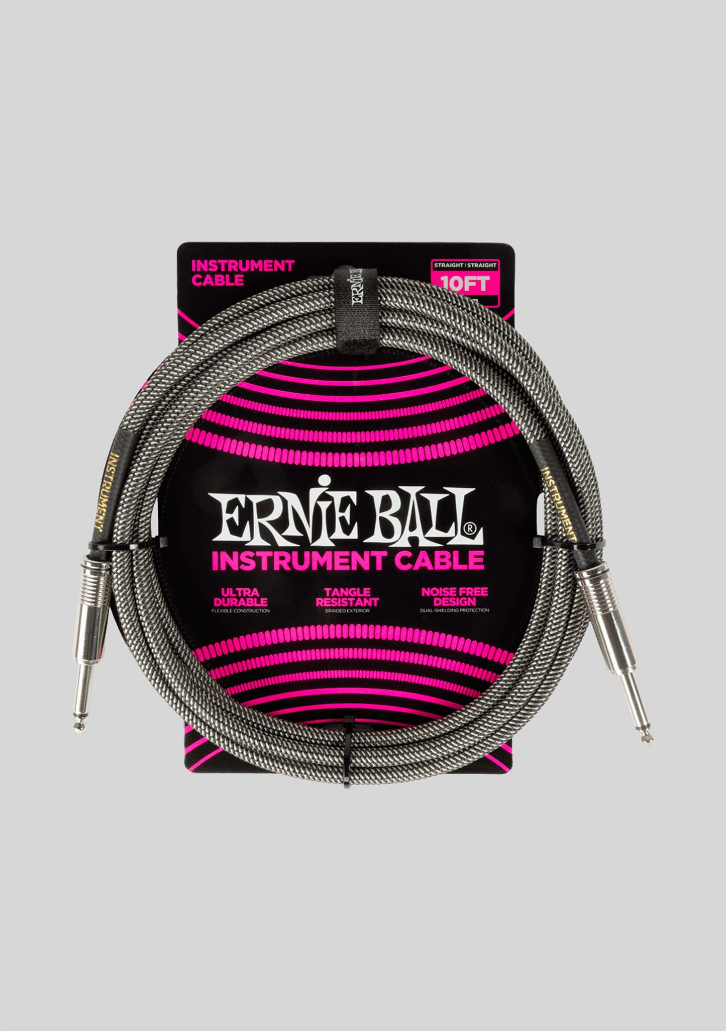 Cable de instrumento Ernie Ball Braided 3 metros color Silver P06429