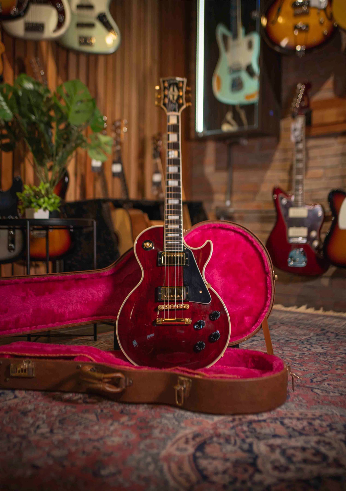 Gibson Les Paul Custom Shop Red Wine usada año 1990 - Guitarra eléctrica