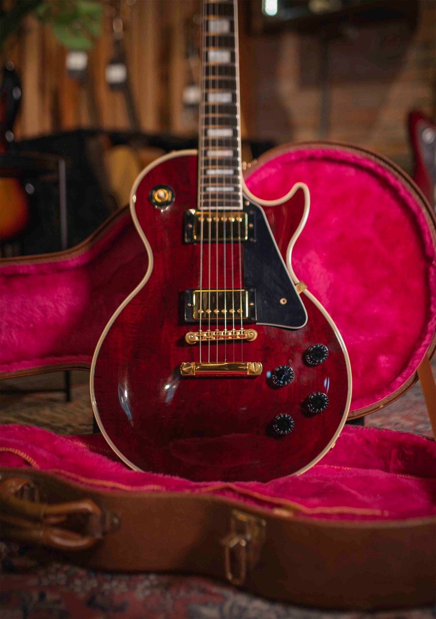 Gibson Les Paul Custom Shop Red Wine usada año 1990 - Guitarra eléctrica