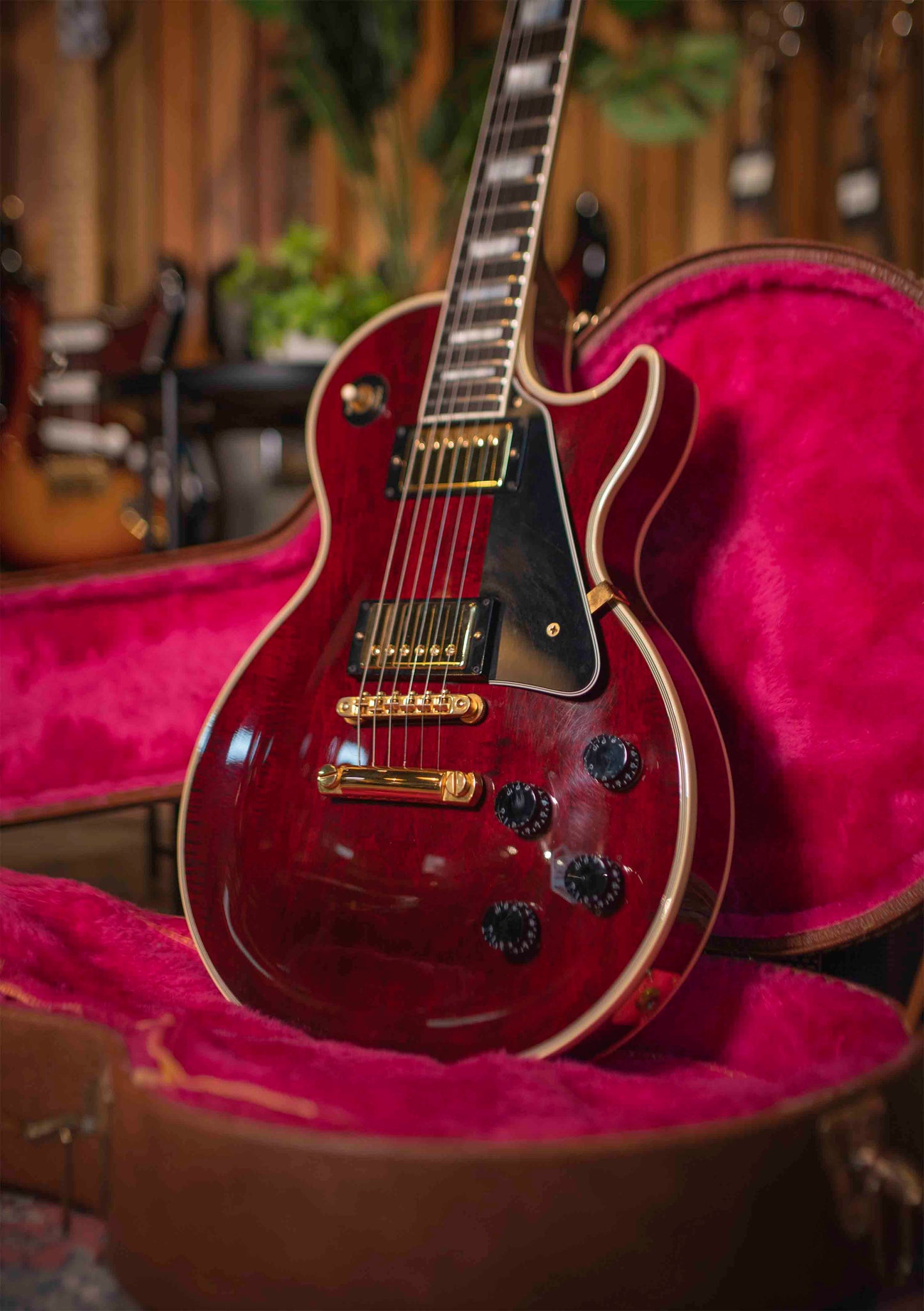 Gibson Les Paul Custom Shop Red Wine usada año 1990 - Guitarra eléctrica