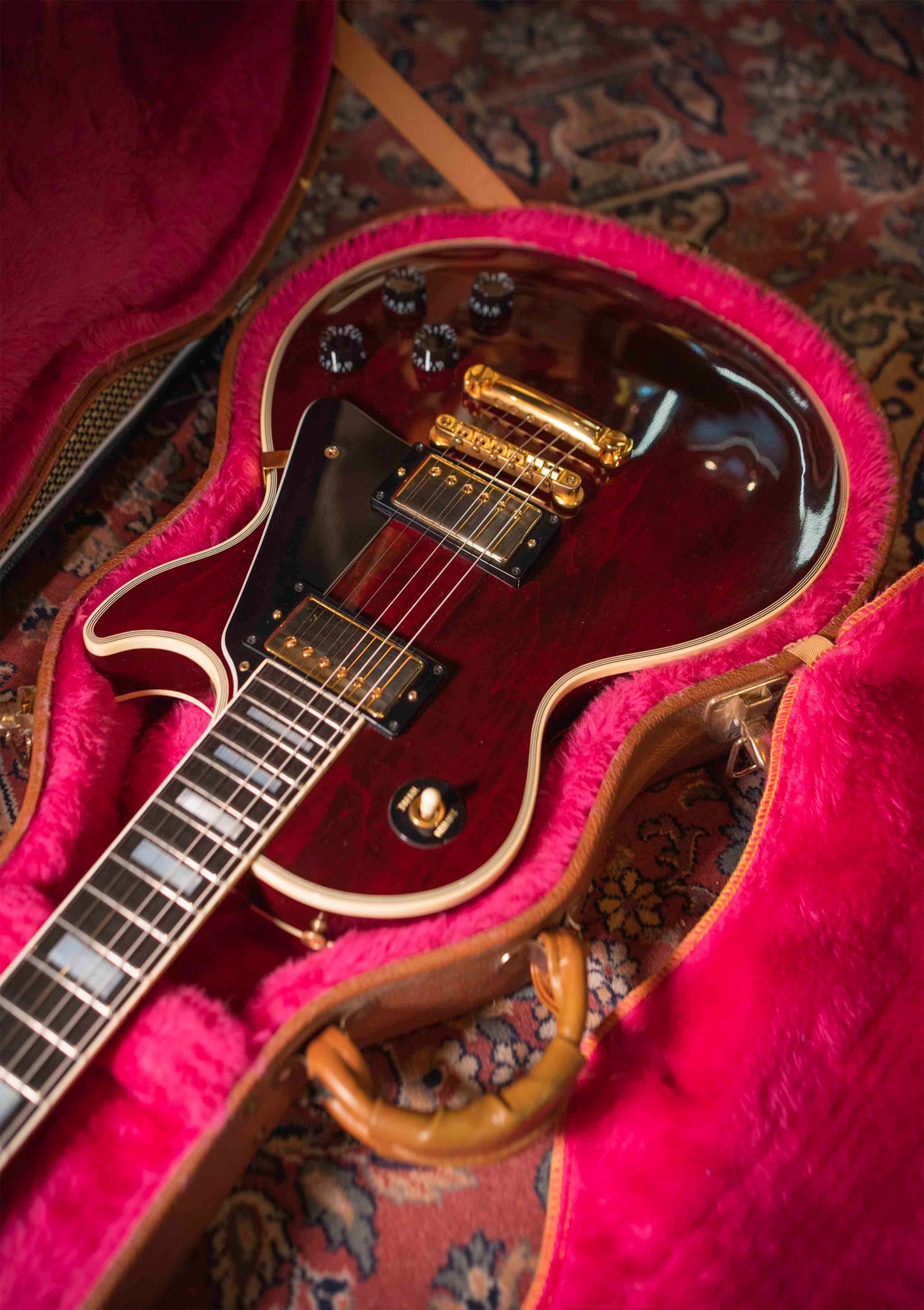 Gibson Les Paul Custom Shop Red Wine usada año 1990 - Guitarra eléctrica