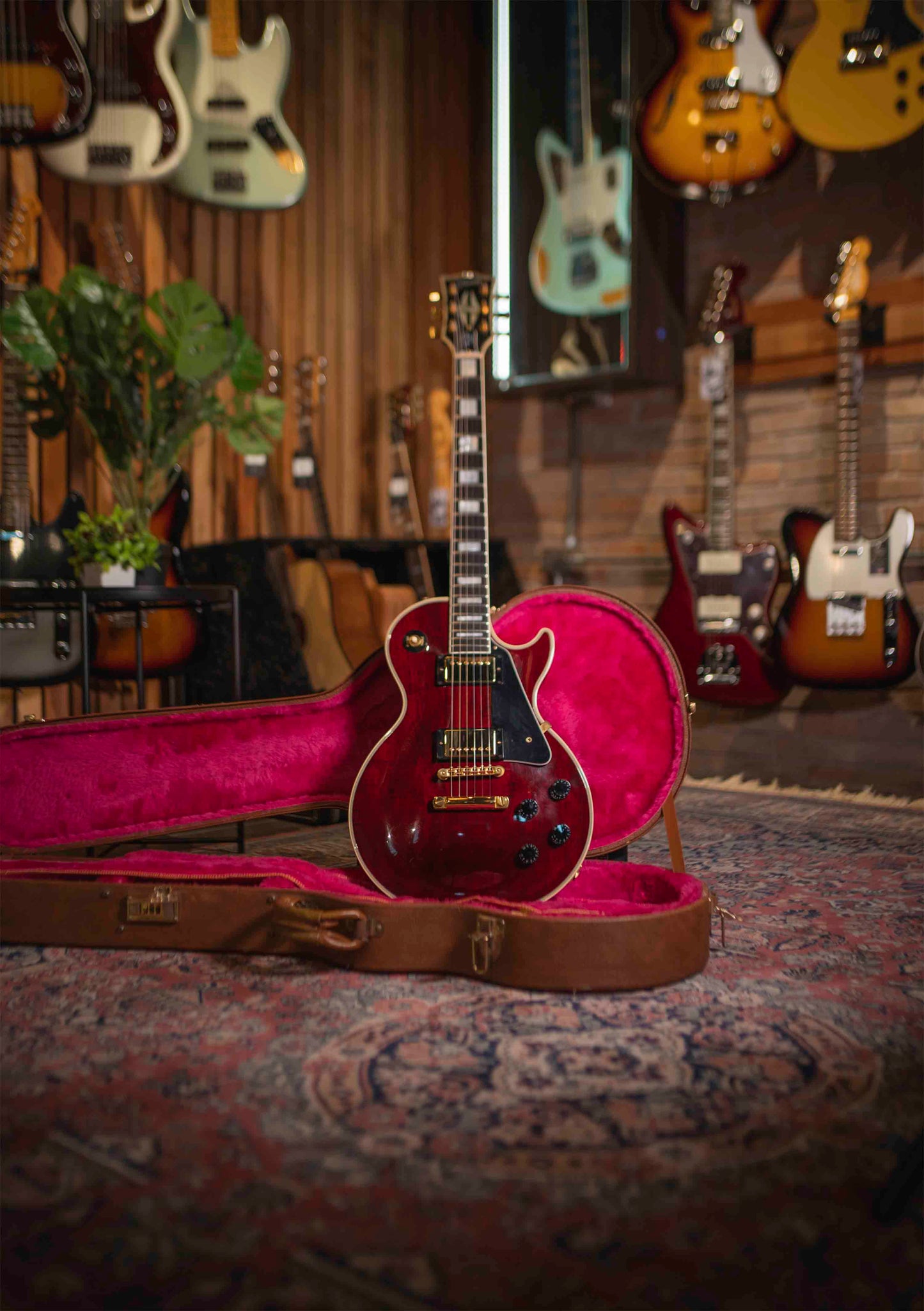 Gibson Les Paul Custom Shop Red Wine usada año 1990 - Guitarra eléctrica