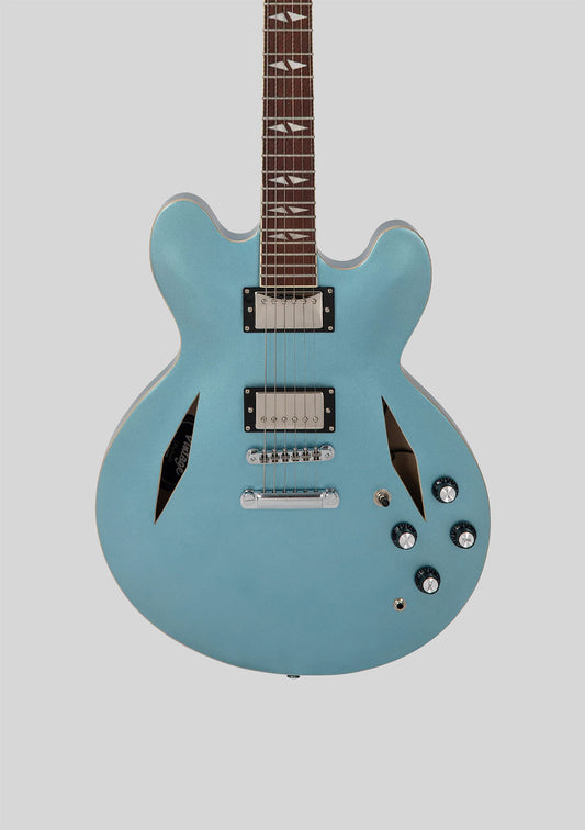 Vintage VSA550 - Semi Hollow Gun Hill Blue - Guitarra eléctrica