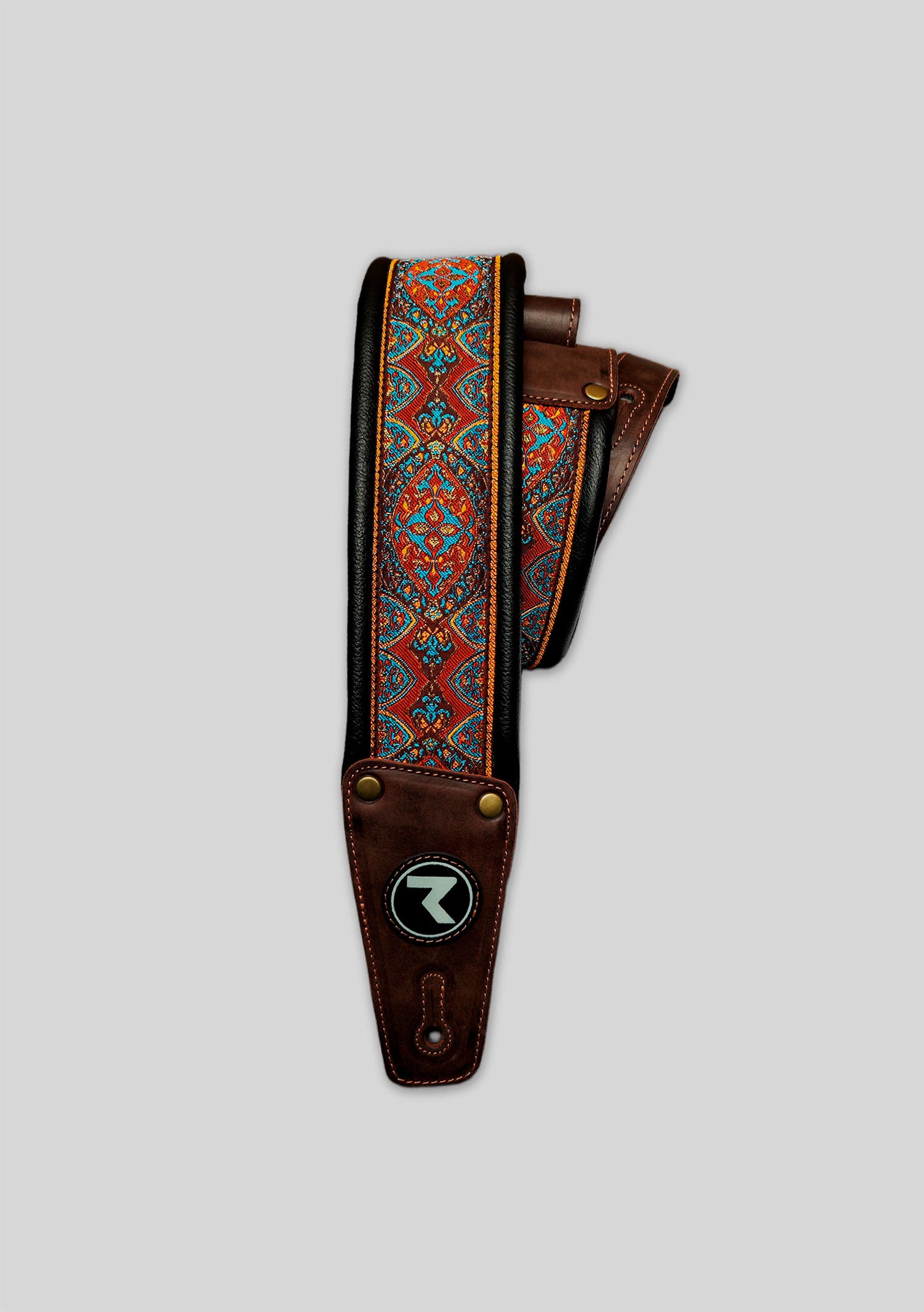 Correa guitarra o bajo RAVEN Voodoo 3 Kashmir Brown -  Raven Straps