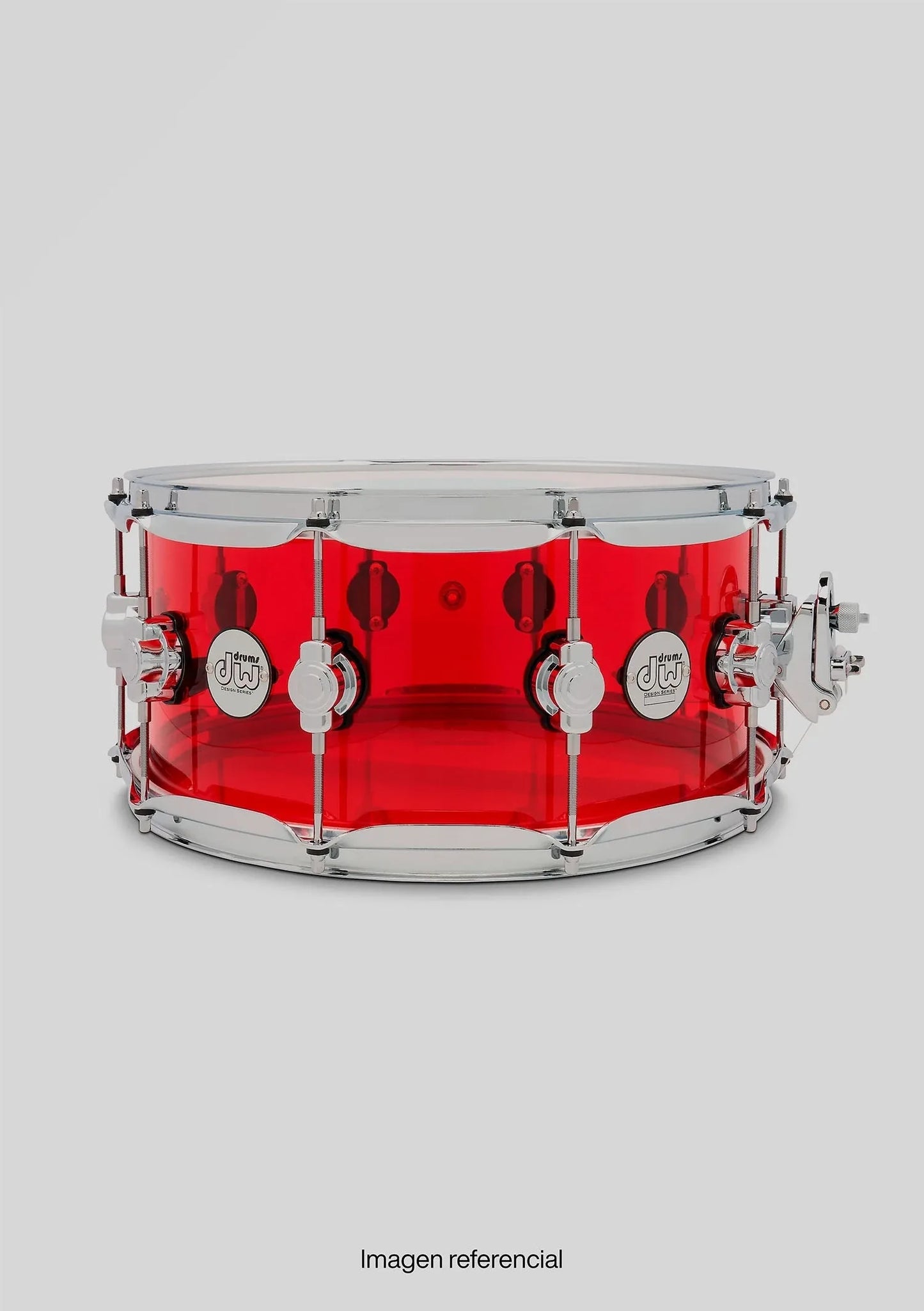 DW Design Series Acrylic Ruby 14x6.5 DDAC6514SSRG usada - Caja