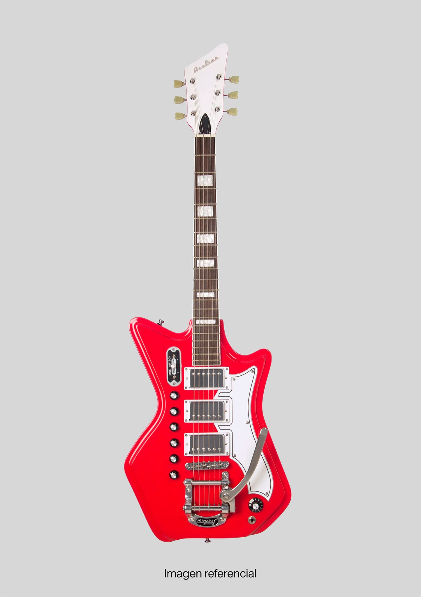 Airline Guitars Jetsons '59 3P DLX Red (incluye funda) - Guitarra eléctrica