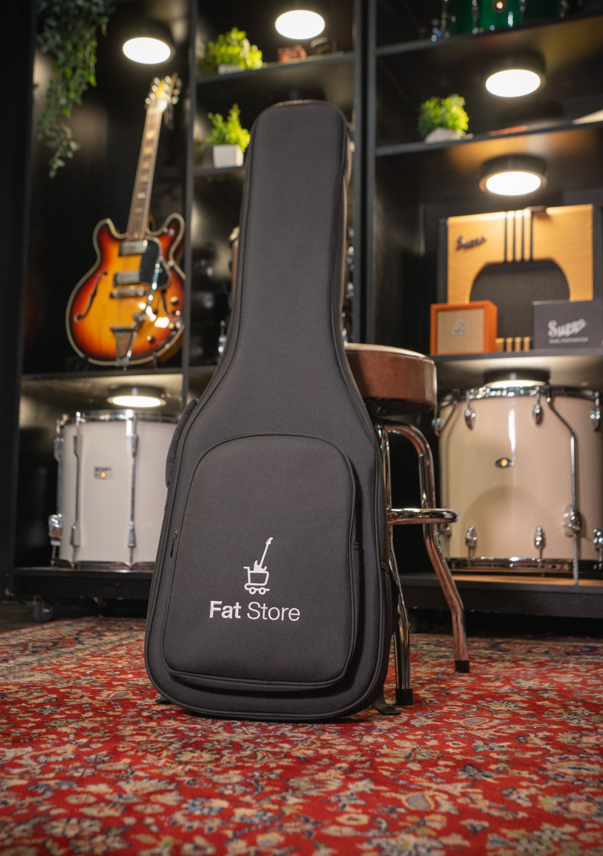 Funda acolchada para guitarra eléctrica Fat Store color negro