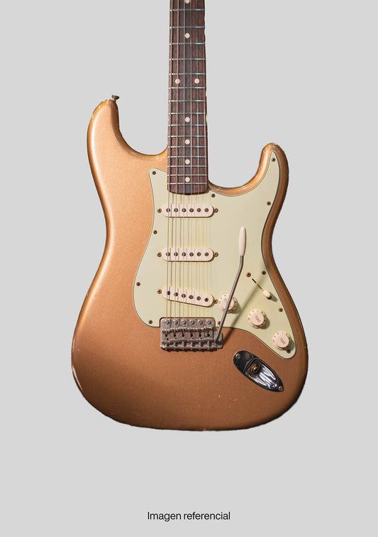 Fender Custom Shop 1960 Stratocaster Firemist Gold Light Relic usada año ⁠2011 - Guitarra eléctrica