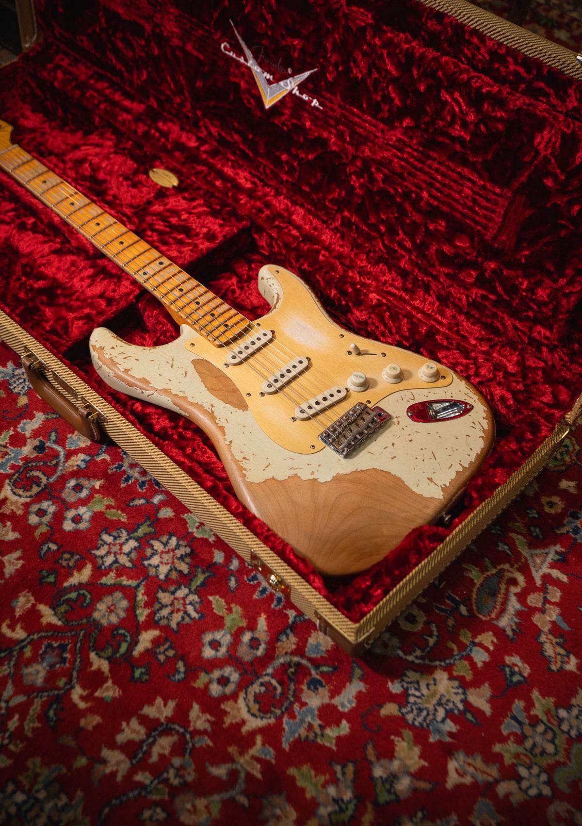 Fender Custom Shop LTD 56 Strat Suphrel Indian Ivory  usada año 2023 (incluye hardcase) - Guitarra eléctrica