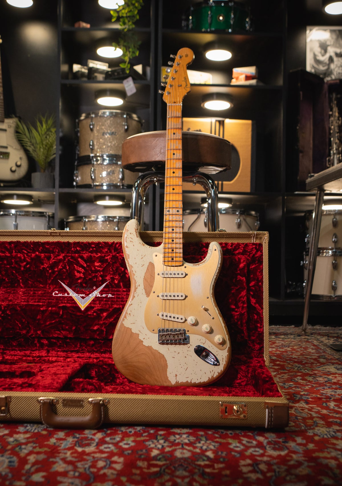 Fender Custom Shop LTD 56 Strat Suphrel Indian Ivory  usada año 2023 (incluye hardcase) - Guitarra eléctrica