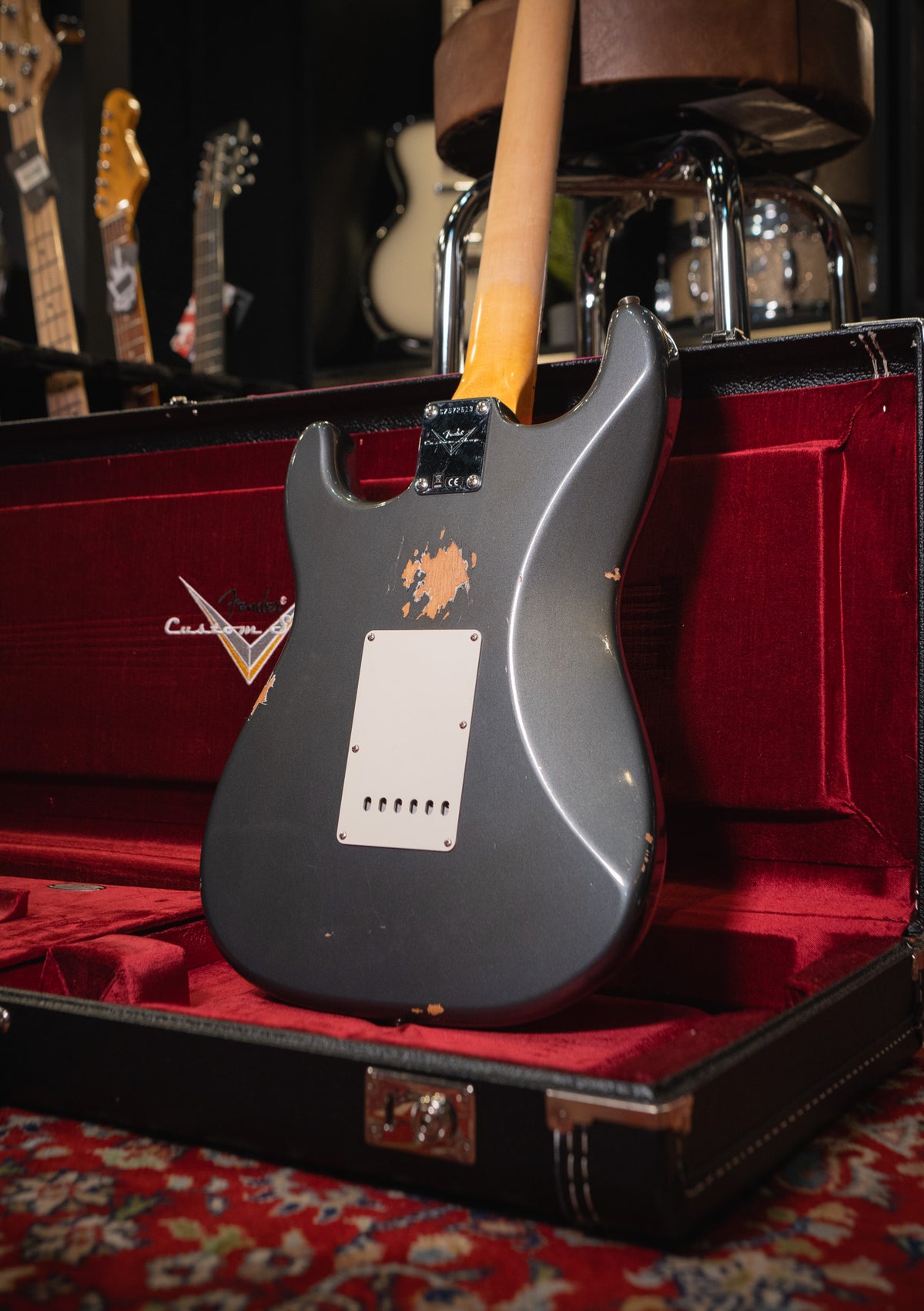 Fender Custom Shop 67 Strat relic Charcoal Frost Metallic usada año 2023 (incluye hardcase) - Guitarra eléctrica