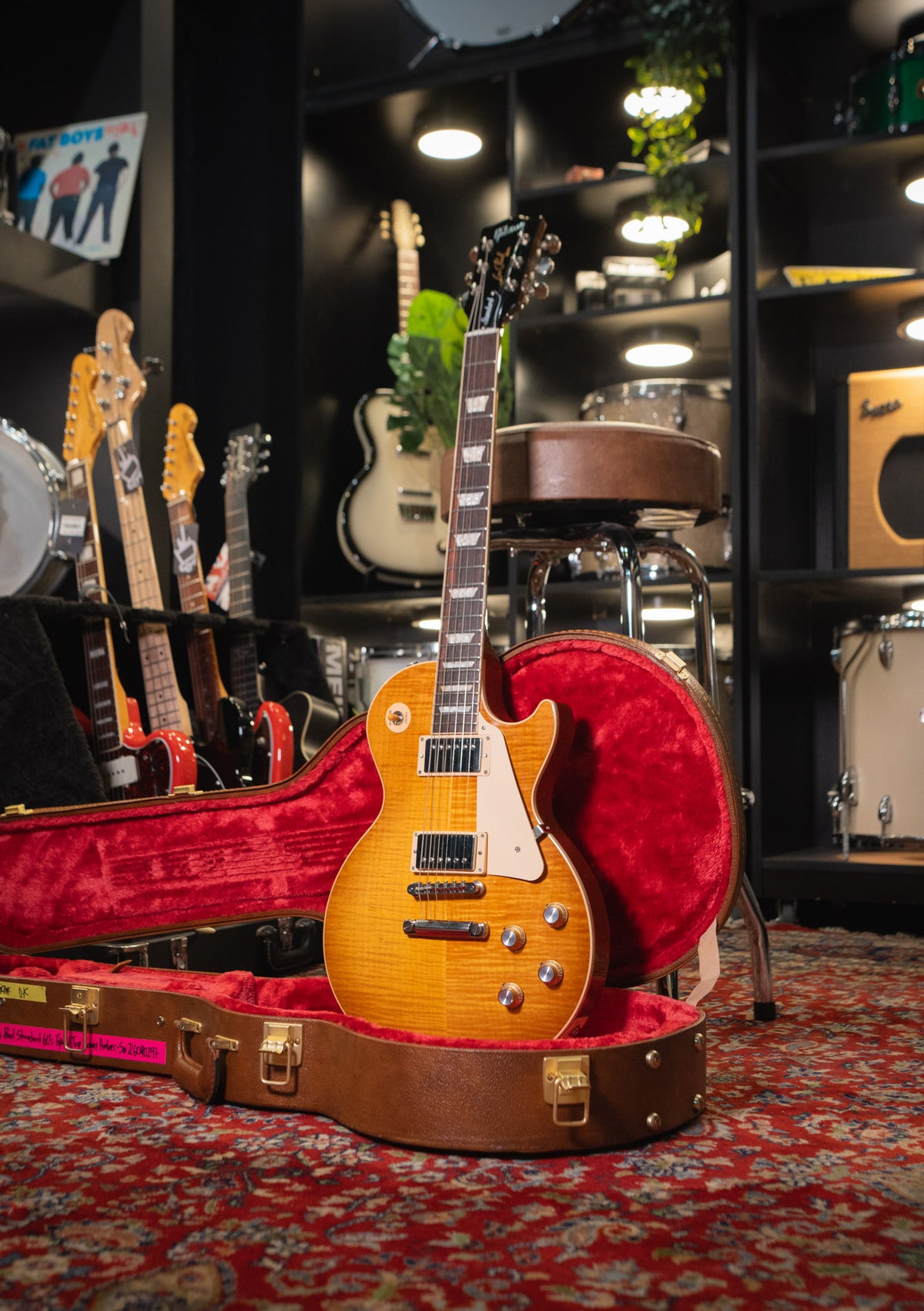 Gibson Les Paul Standard '60s Figured Top Honey Amber usada año 2022 (incluye hardcase) - Guitarra eléctrica
