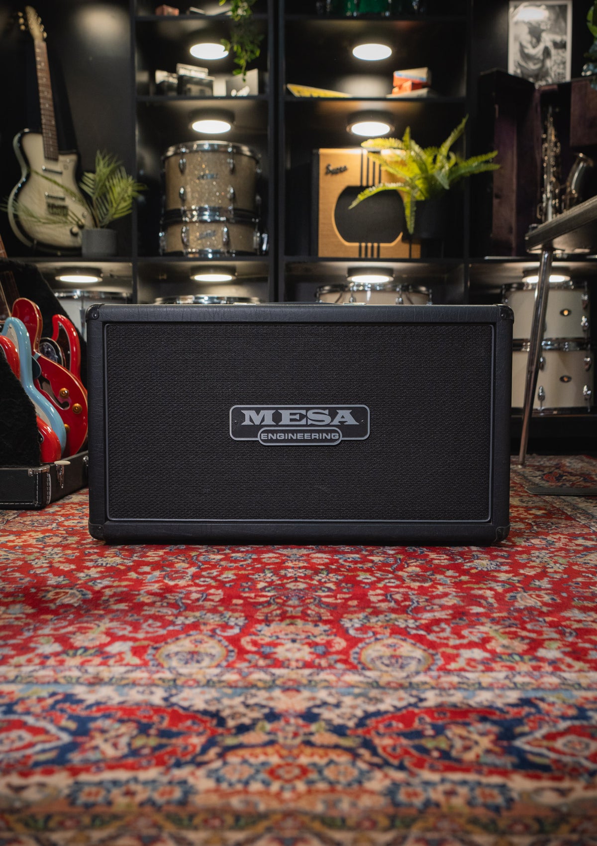Mesa Boogie Rectifier Horizontal 212 Black Tolex usado (incluye funda) - Gabinete de guitarra