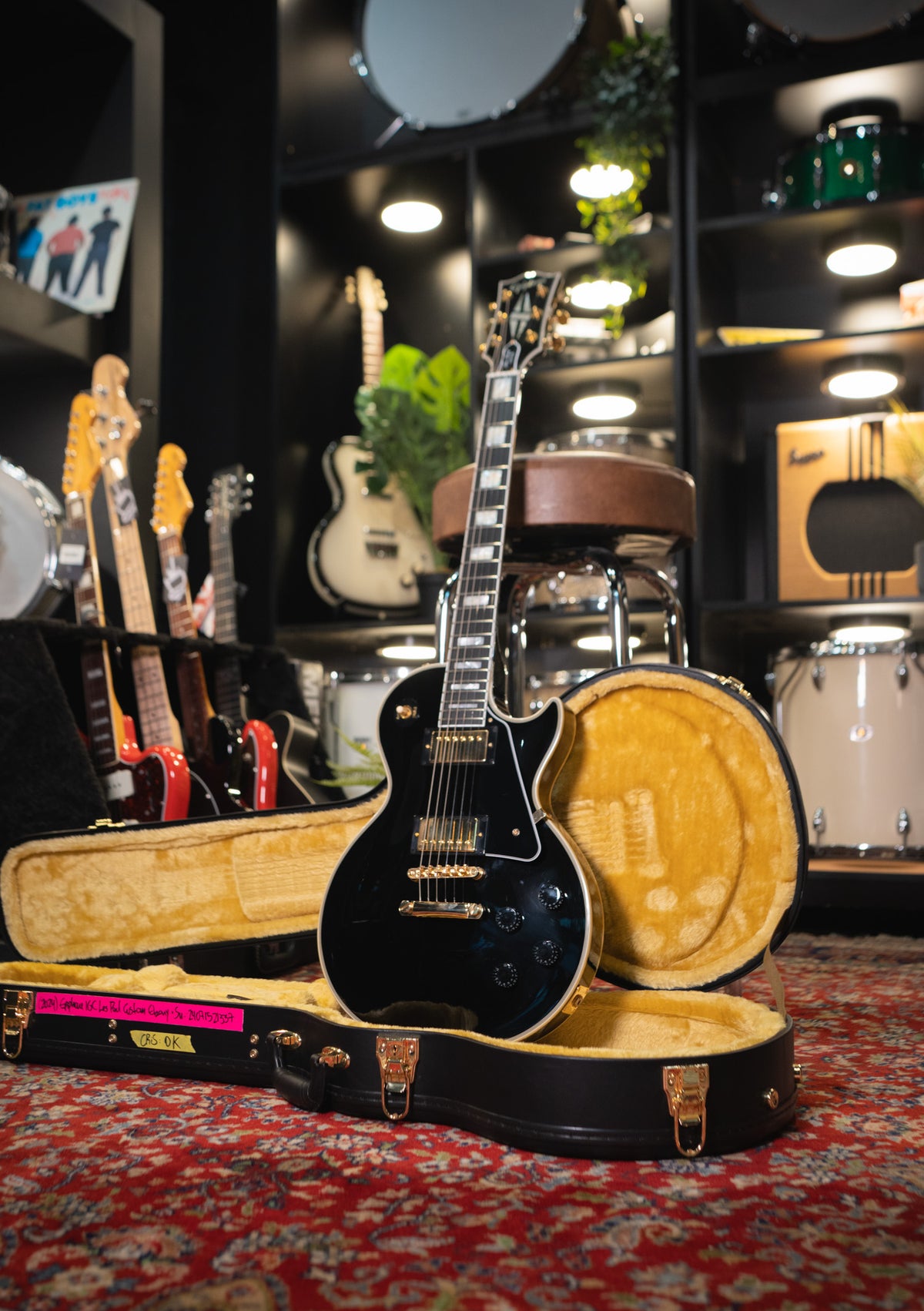 Epiphone Inspired by Gibson Custom Les Paul Ebony semi nuevo año 2024 (incluye hardcase) - Guitarra eléctrica