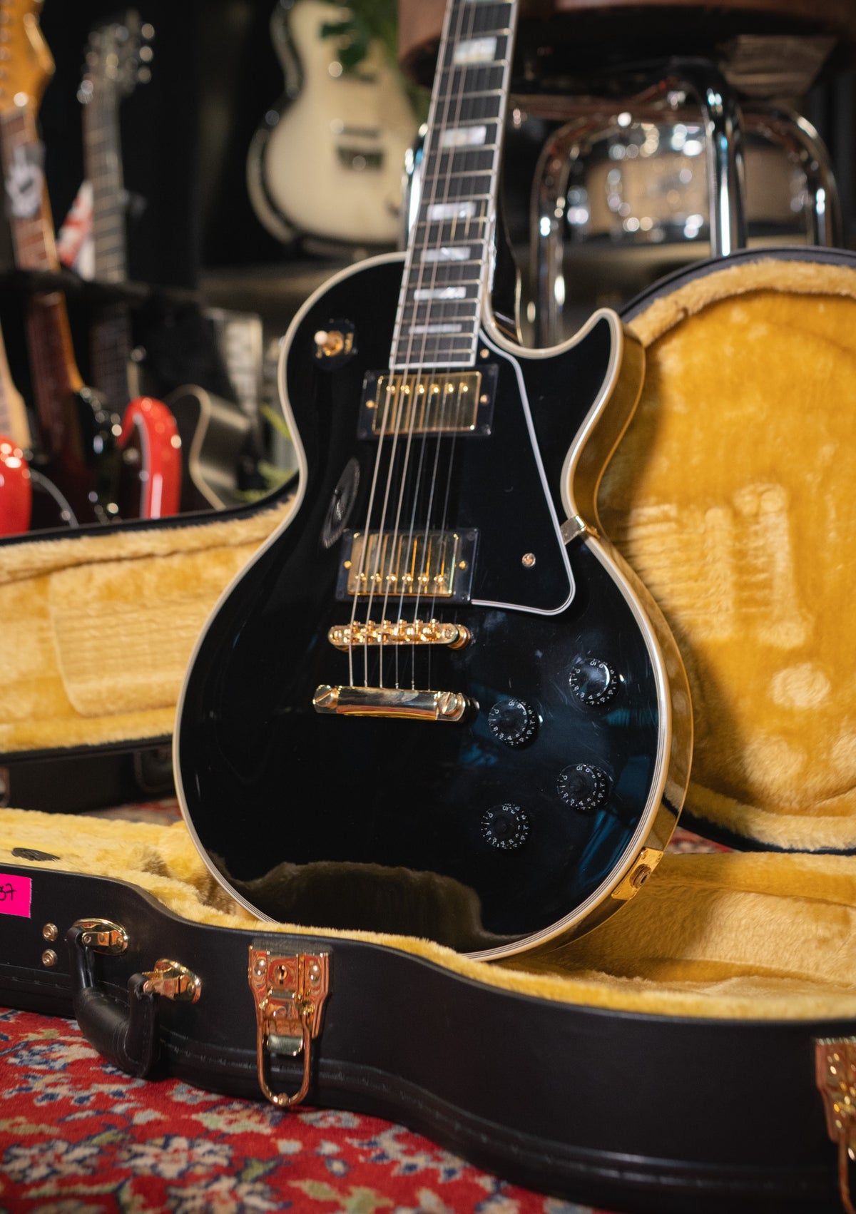 Epiphone Inspired by Gibson Custom Les Paul Ebony semi nuevo año 2024 (incluye hardcase) - Guitarra eléctrica